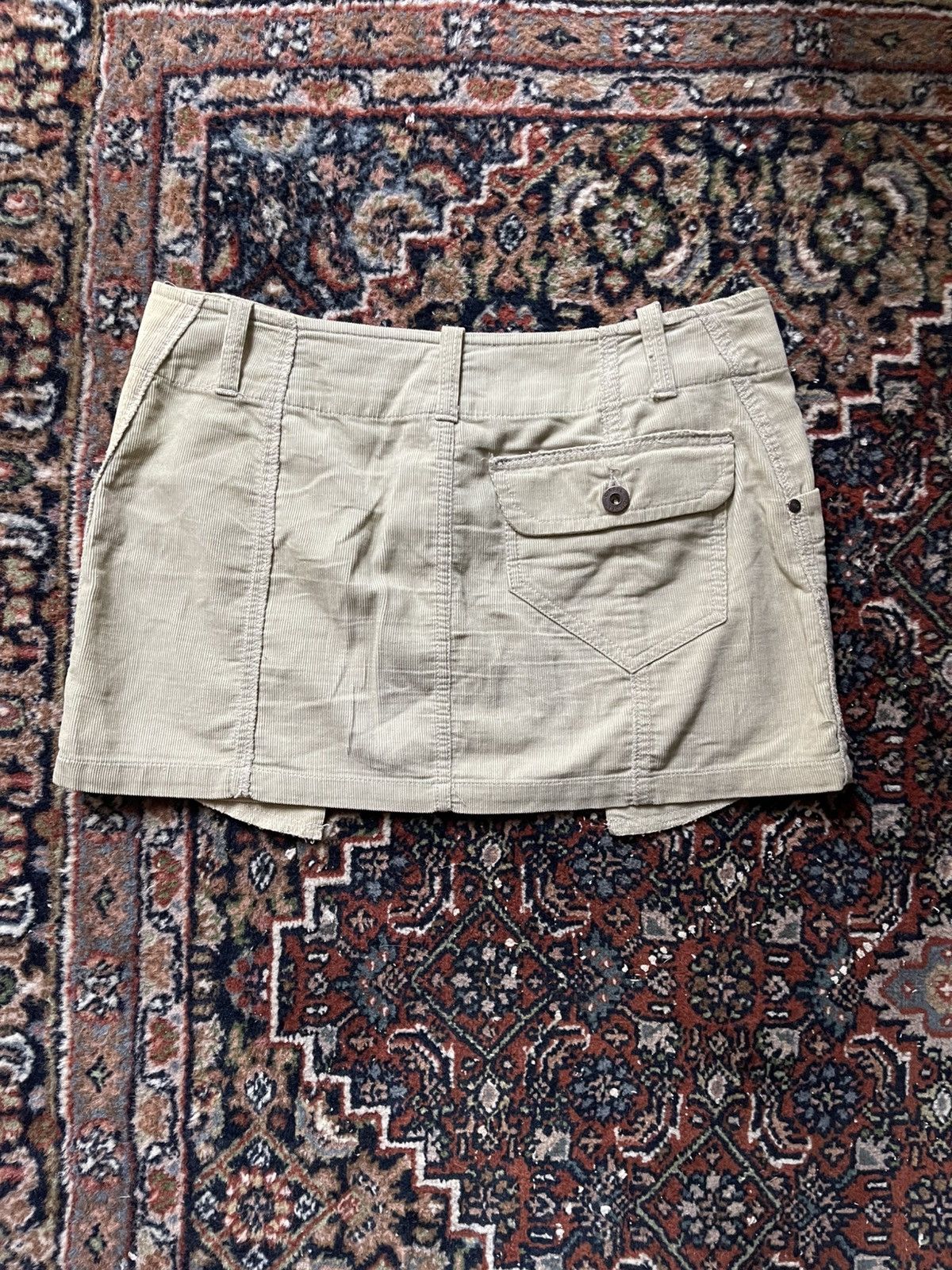 Diesel Vintage Diesel Corduroy Mini Skirt Asymmetric y2k Size 26" / US 2 / IT 38 - 2 Thumbnail