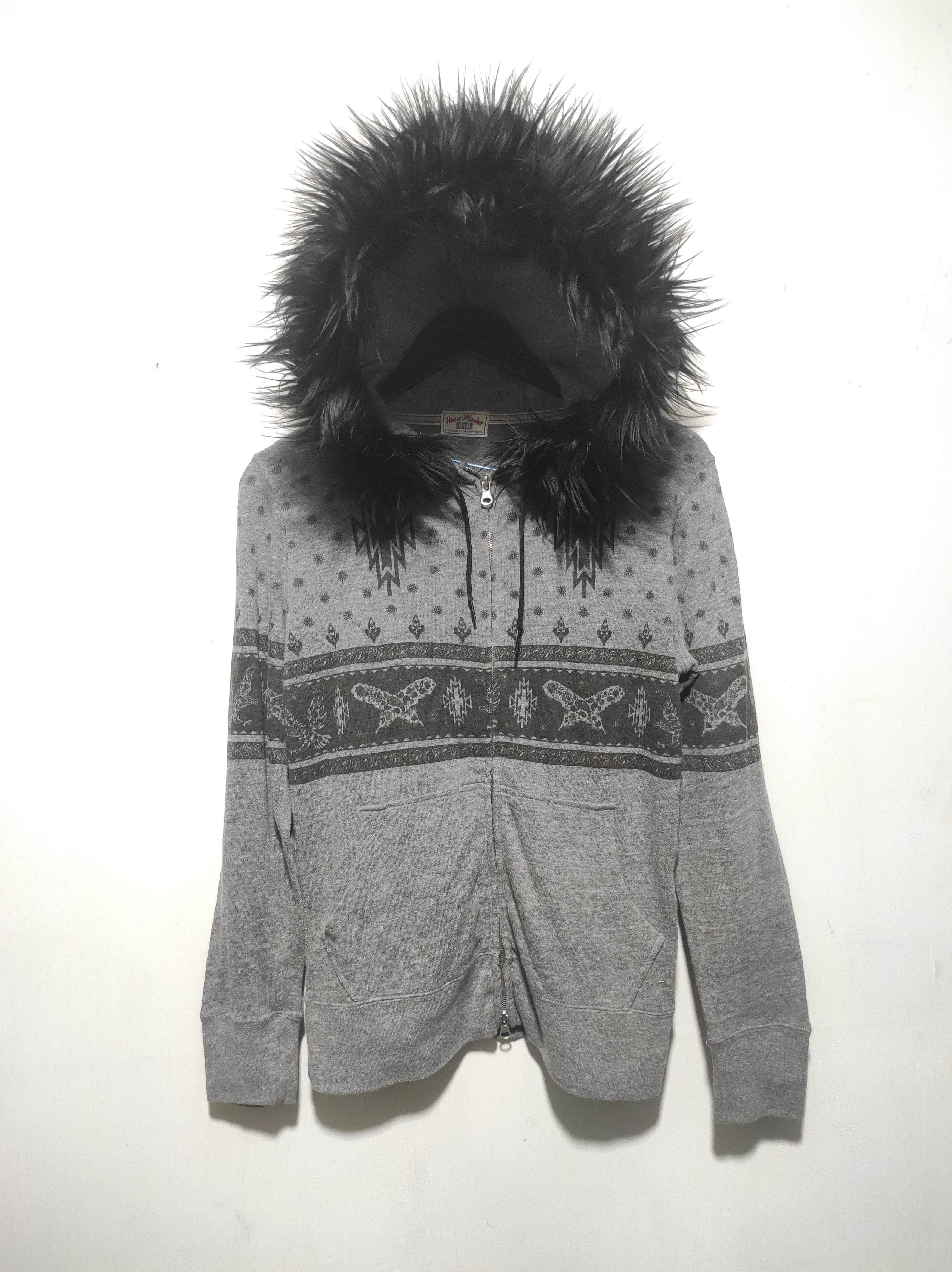 Japanese Brand Heart Market Paisley Double Zipper Fur Hoodie LGB style Size US S / EU 44-46 / 1 - 8 Thumbnail