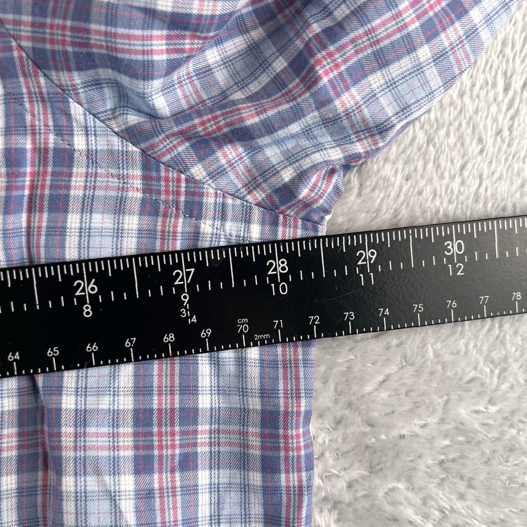Peter Millar Peter Millar Shirt Mens 2XL Blue Plaid Button-Up Long Sleeve Preppy Casual Business Travel Mens Size US XXL / EU 58 / 5 - 6 Thumbnail