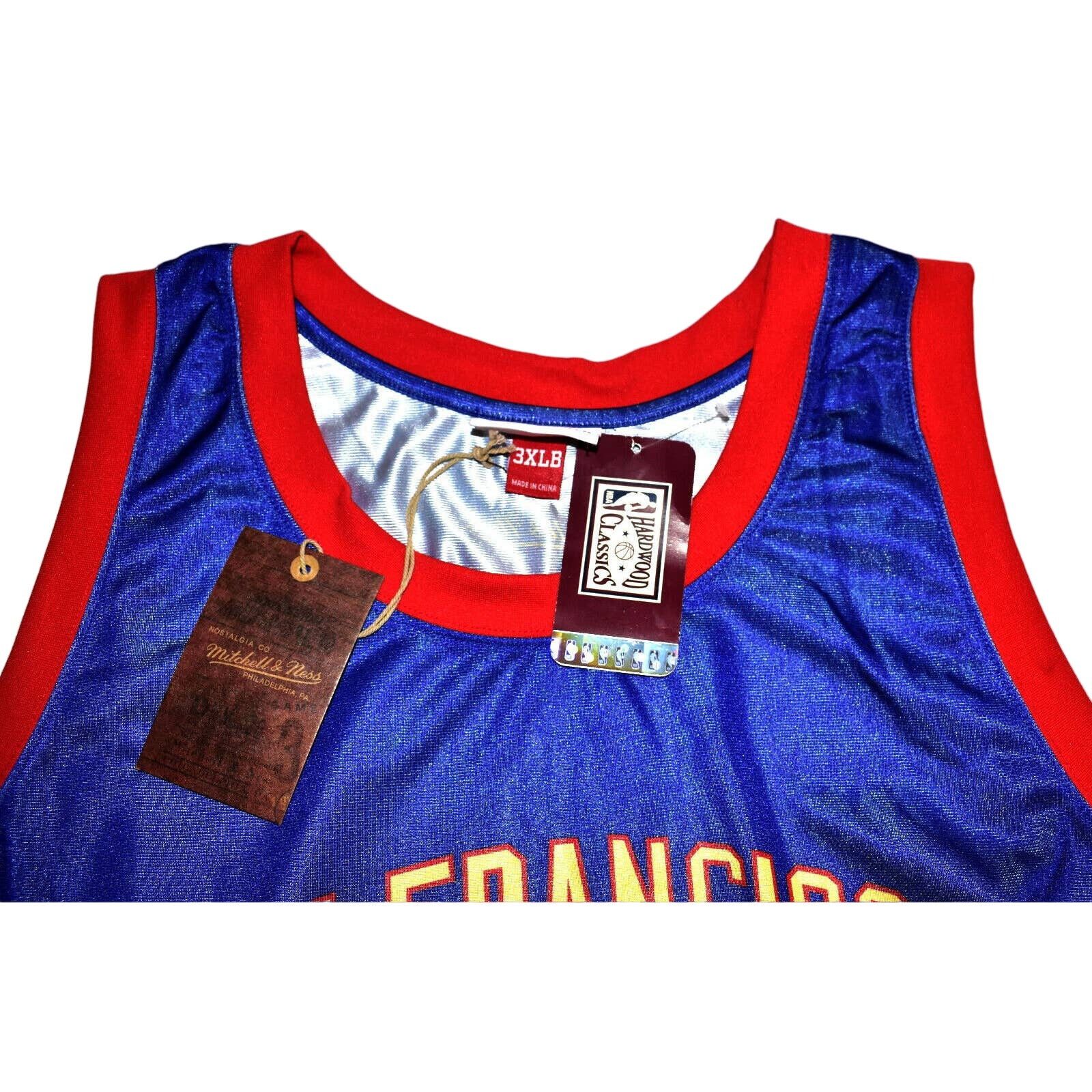 Mitchell & Ness NWT MITCHELL NESS SF Golden State Warriors Jersey Sz 3XLB Size 46 - 6 Thumbnail