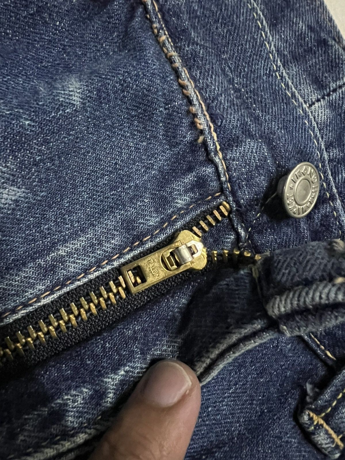 Japanese Brand 80’s H.R Market Blue Blue Japan Selvedge Jean Size US 31 - 13 Thumbnail
