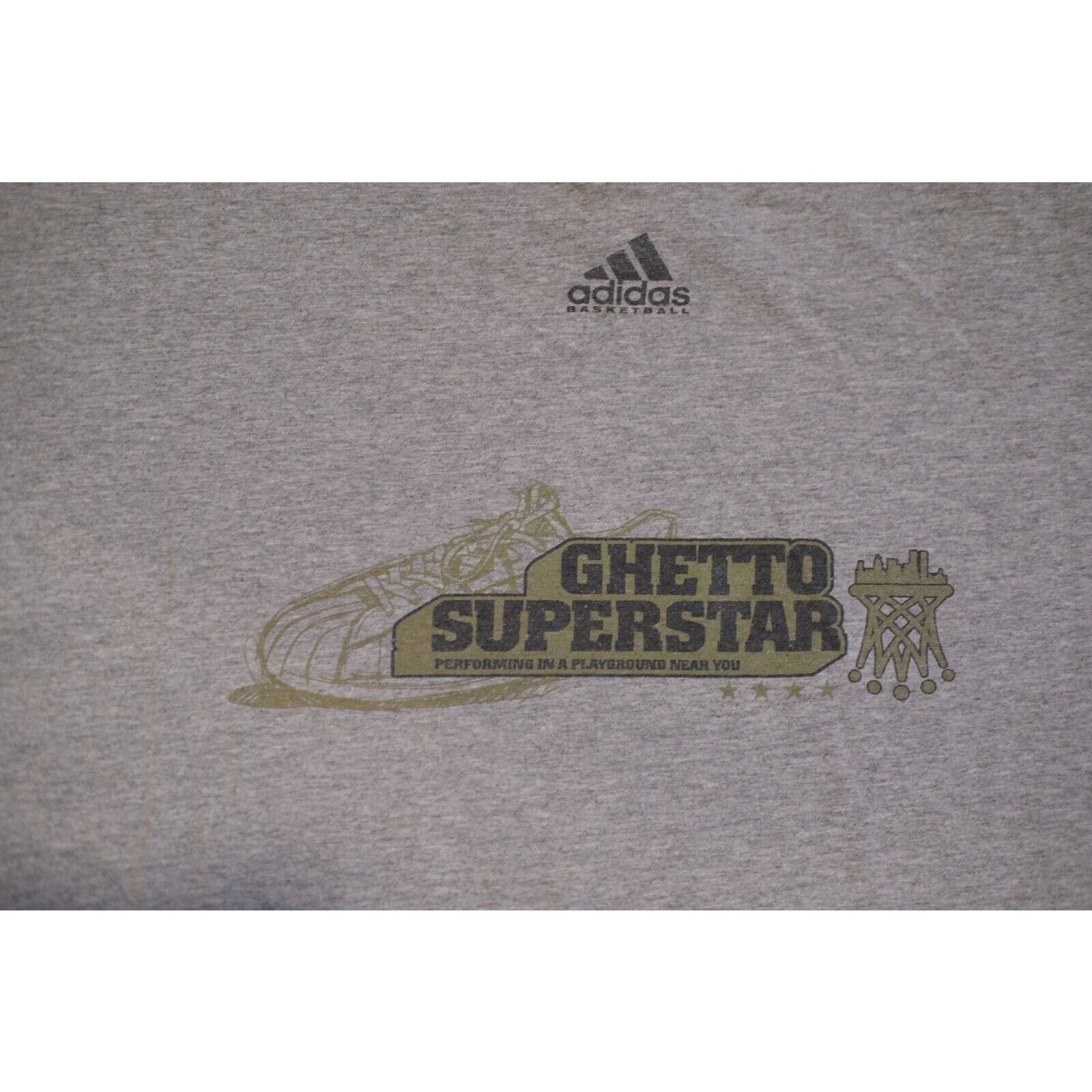 Adidas Vintage 1990s Adidas Basketball Ghetto Superstar T-Shirt L Size US L / EU 52-54 / 3 - 8 Thumbnail