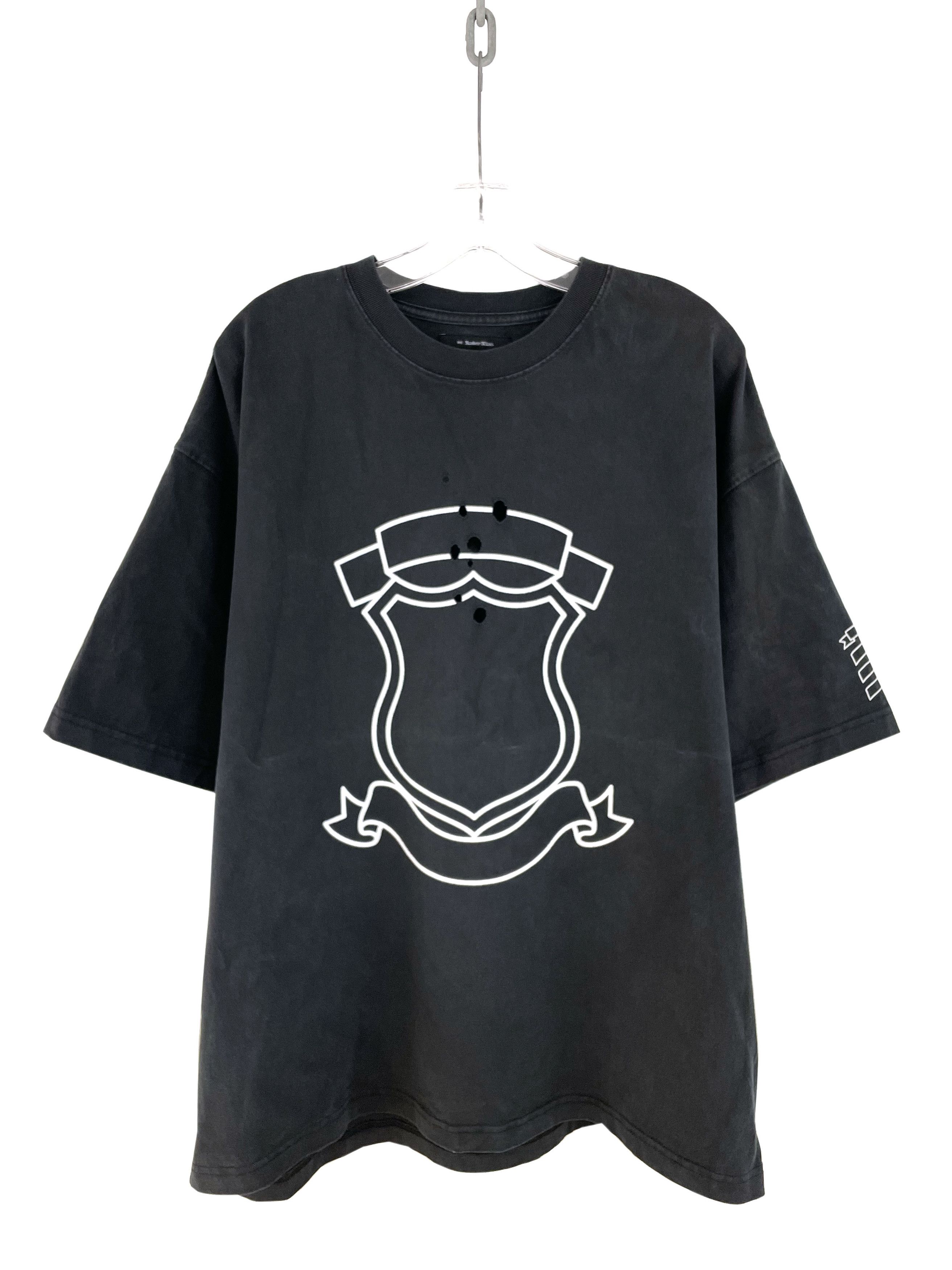 トップス 02ss Number (N)ine Distressed Loose Top Number (N)ine Distressed Shield T-Shirt | Grailed
