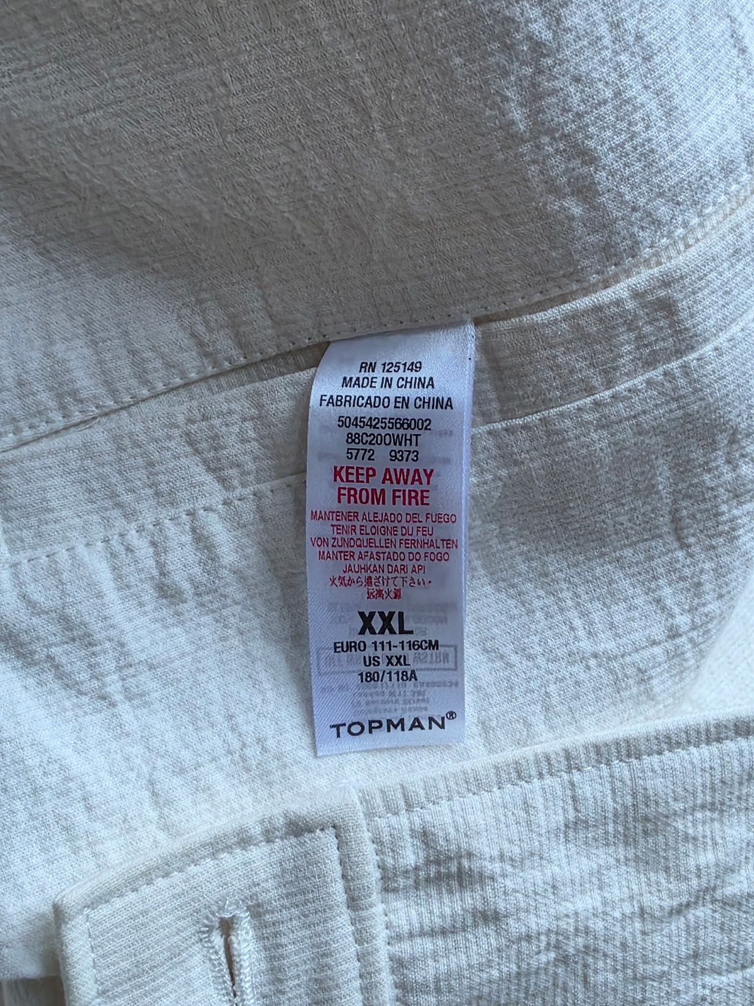 Topman Topman Textured Cotton Trucker Jacket - White - XXL (NWOT) Size US XXL / EU 58 / 5 - 5 Thumbnail