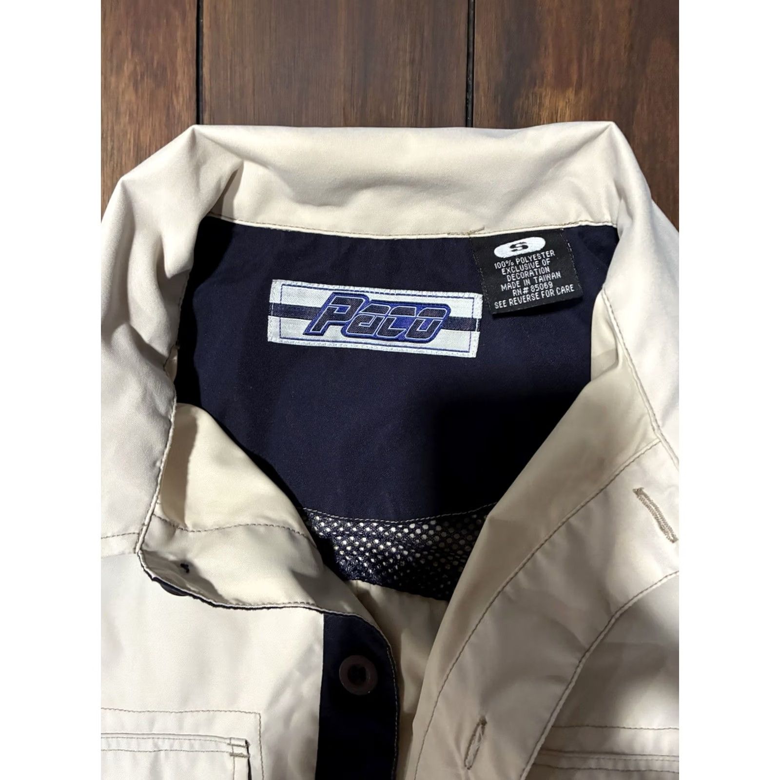 Vintage PACO Jacket Windbreaker Beige Pockets Men S Polyester Lining Regular Small Slim? Size US S / EU 44-46 / 1 - 3 Thumbnail