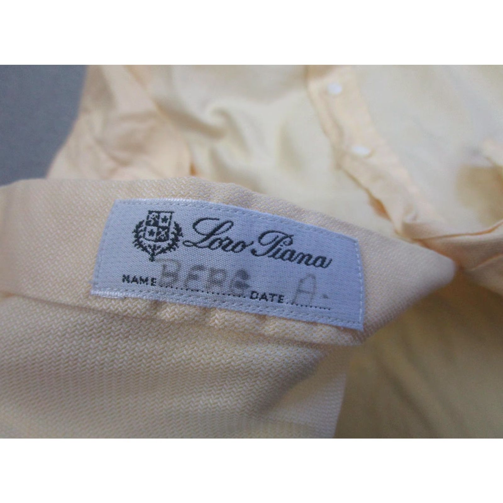Loro Piana Loro Piana Shirt Mens 17.5 44 Yellow Cotton Herringbone Button Down Made Italy Size US XXL / EU 58 / 5 - 7 Thumbnail