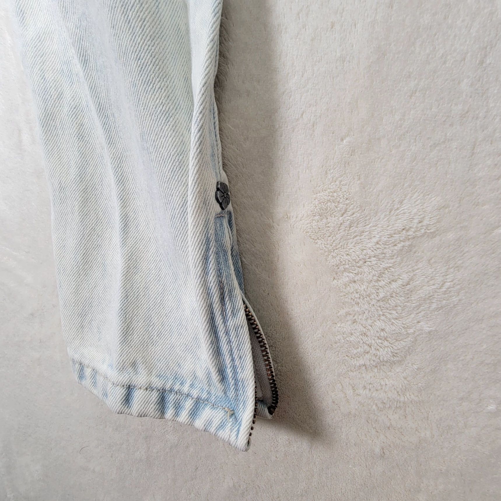 Vintage VINTAGE L.A. Gear Jeans Women's High Waist Acid Washed Tapered Zip Ankle 11/28 80s Blue Mens? Size 32" / US 10 / IT 46 - 4 Thumbnail