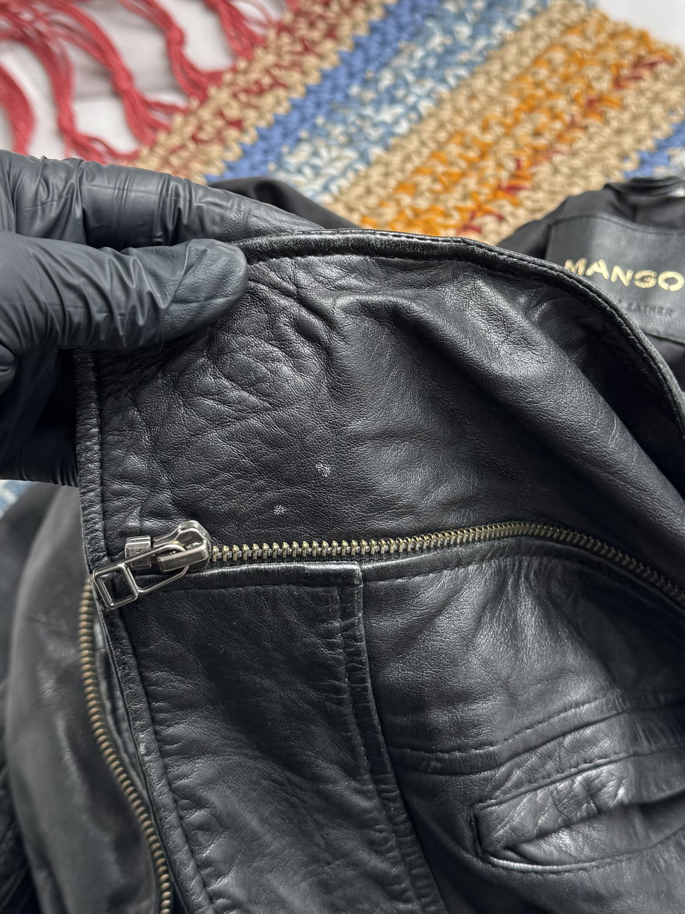 Vintage Vintage Cropped Leather Jacket Size XS / US 0-2 / IT 36-38 - 5 Thumbnail