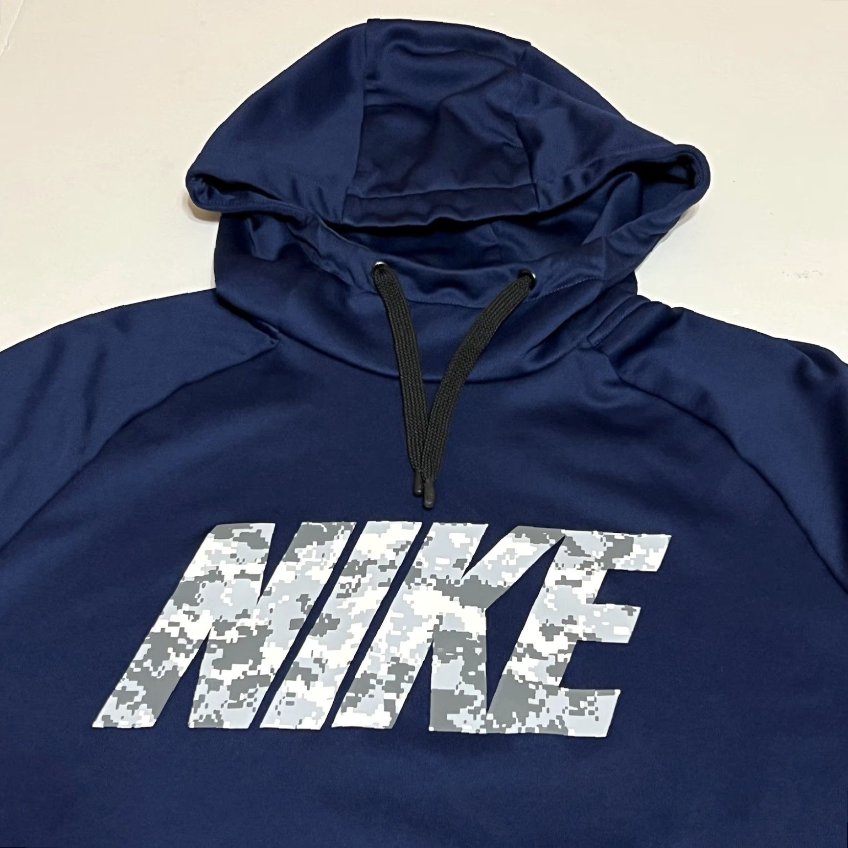 Nike Nike Dri-Fit Pullover Hoodie Men L Blue Camouflage Logo Fleece Pocket Hooded Size US L / EU 52-54 / 3 - 2 Thumbnail