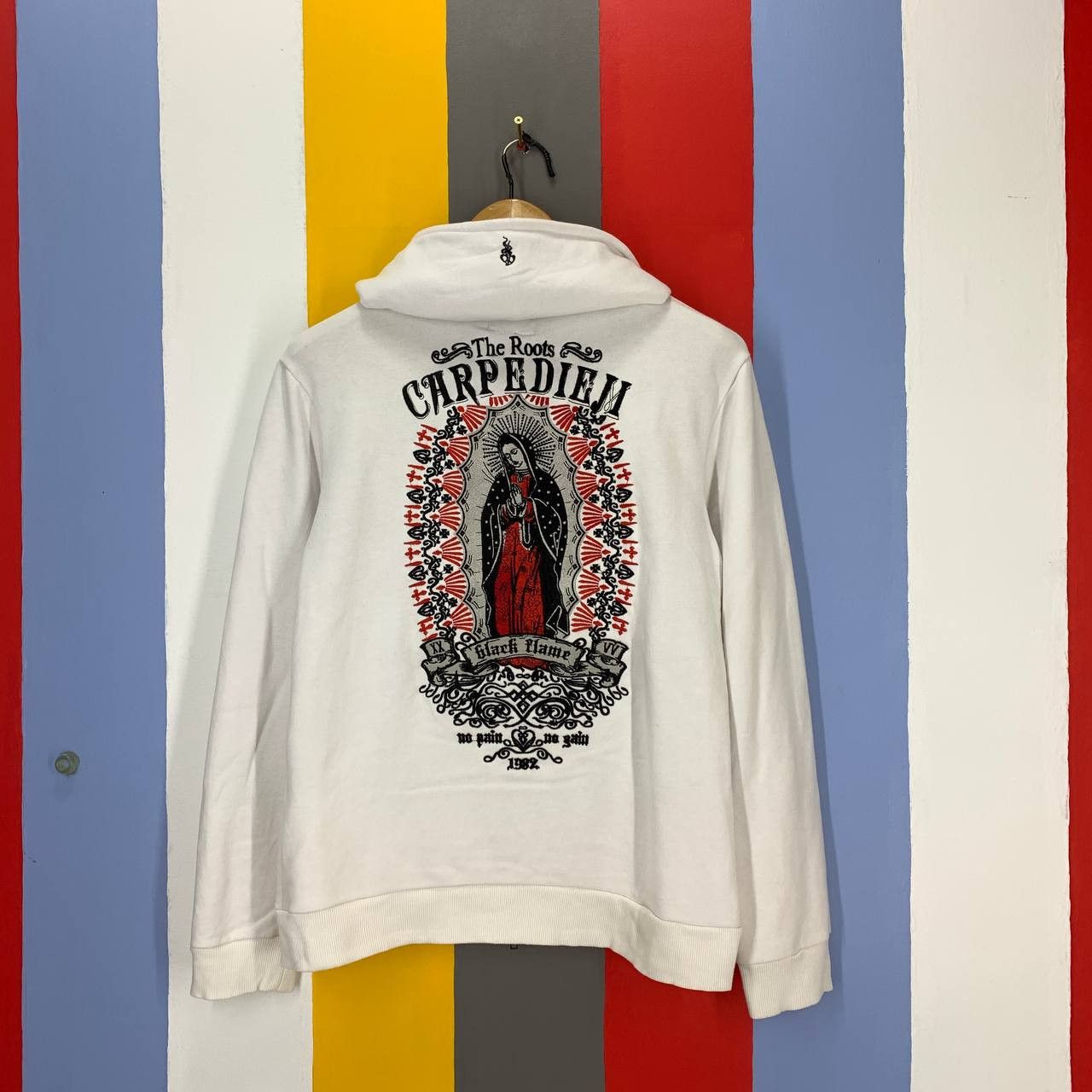 Japanese Brand BLACK FLAME THE ROOTS Rare Design Zipper Hoodie #2227/22 Size US S / EU 44-46 / 1 - 1 Thumbnail