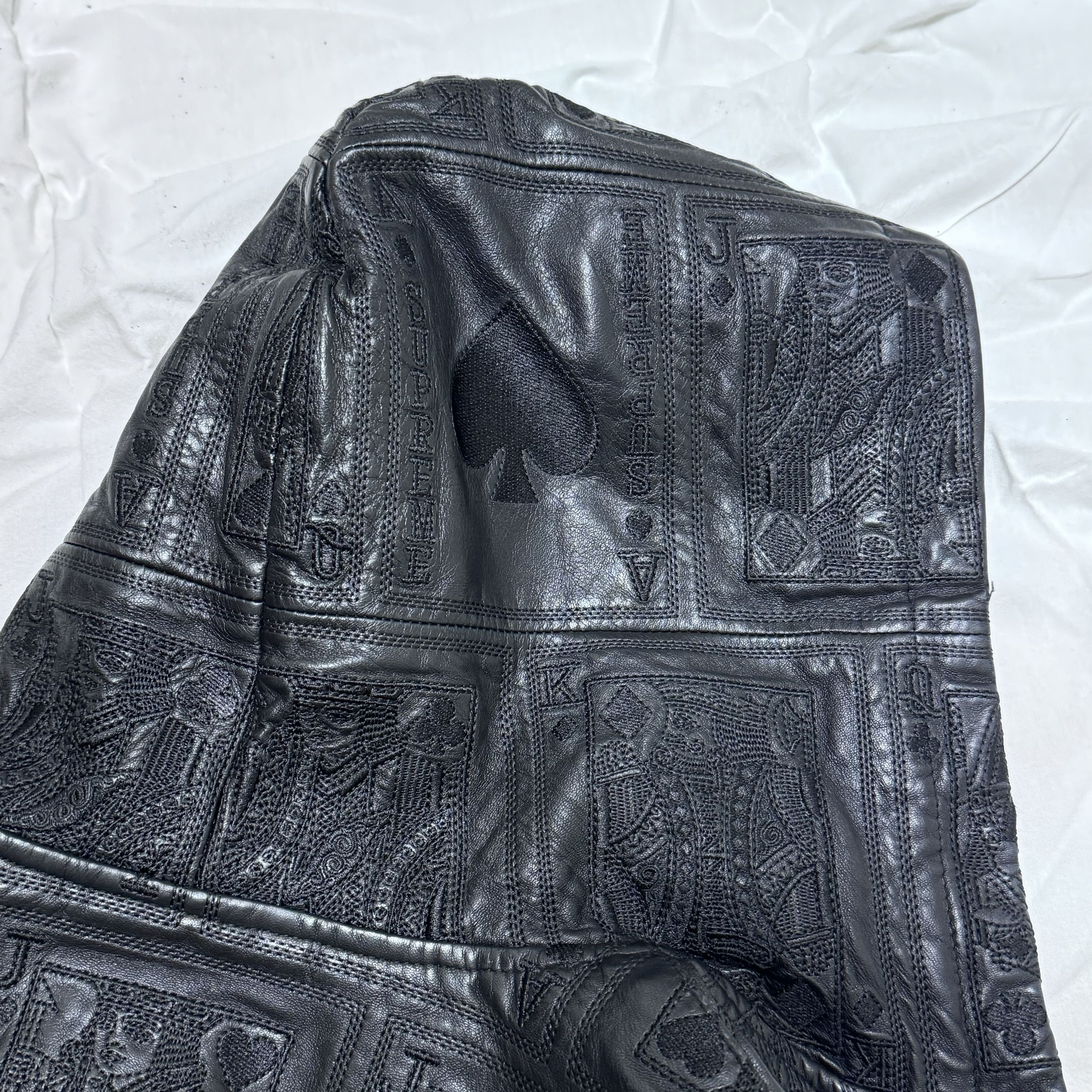 Supreme 16FW Supreme Court Card Hooded Leather Jacket Size US S / EU 44-46 / 1 - 8 Thumbnail