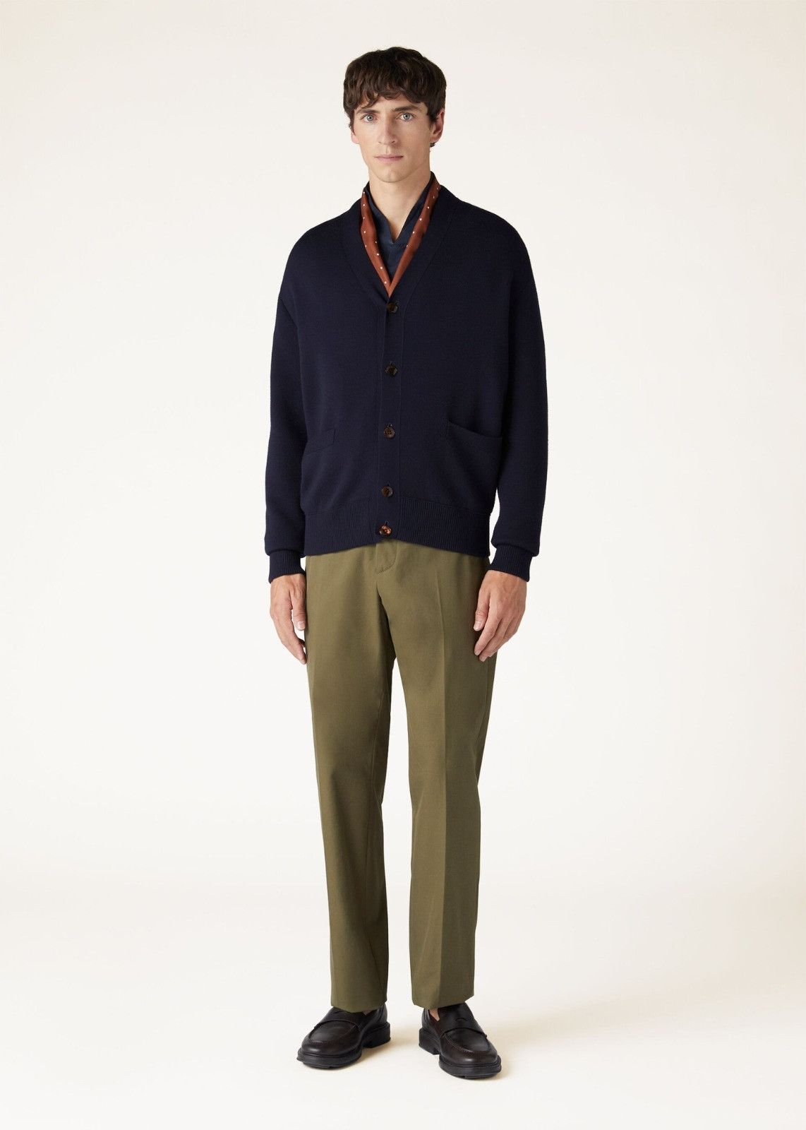 Loro Piana o1srvl11e0325 FAO0379 Cotton Shirt in Navy Blue Size US S / EU 44-46 / 1 - 5 Thumbnail