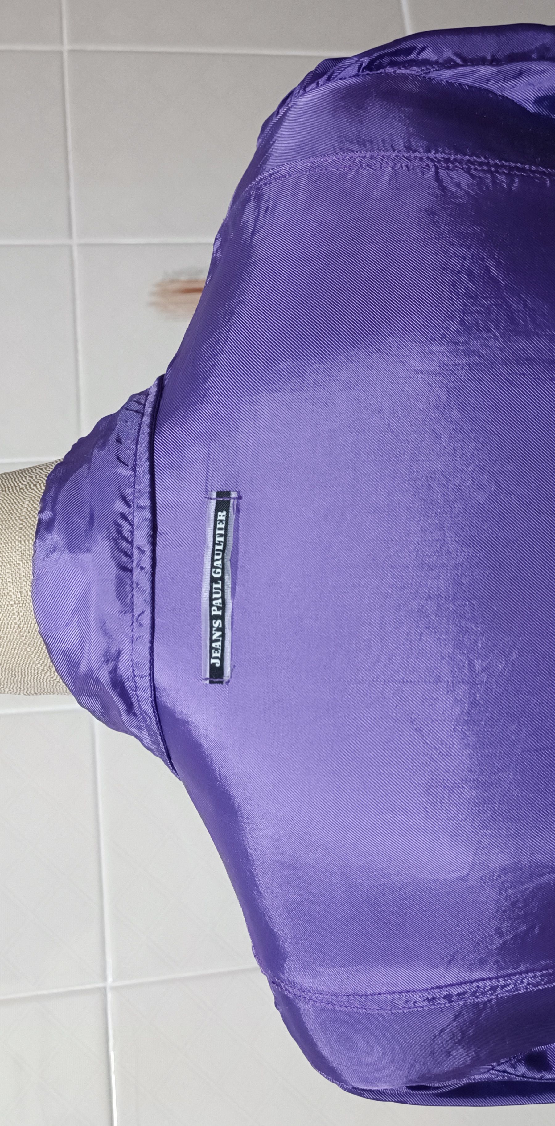 Jean Paul Gaultier Purple satin dress, with draped material Size M / US 6-8 / IT 42-44 - 15 Thumbnail