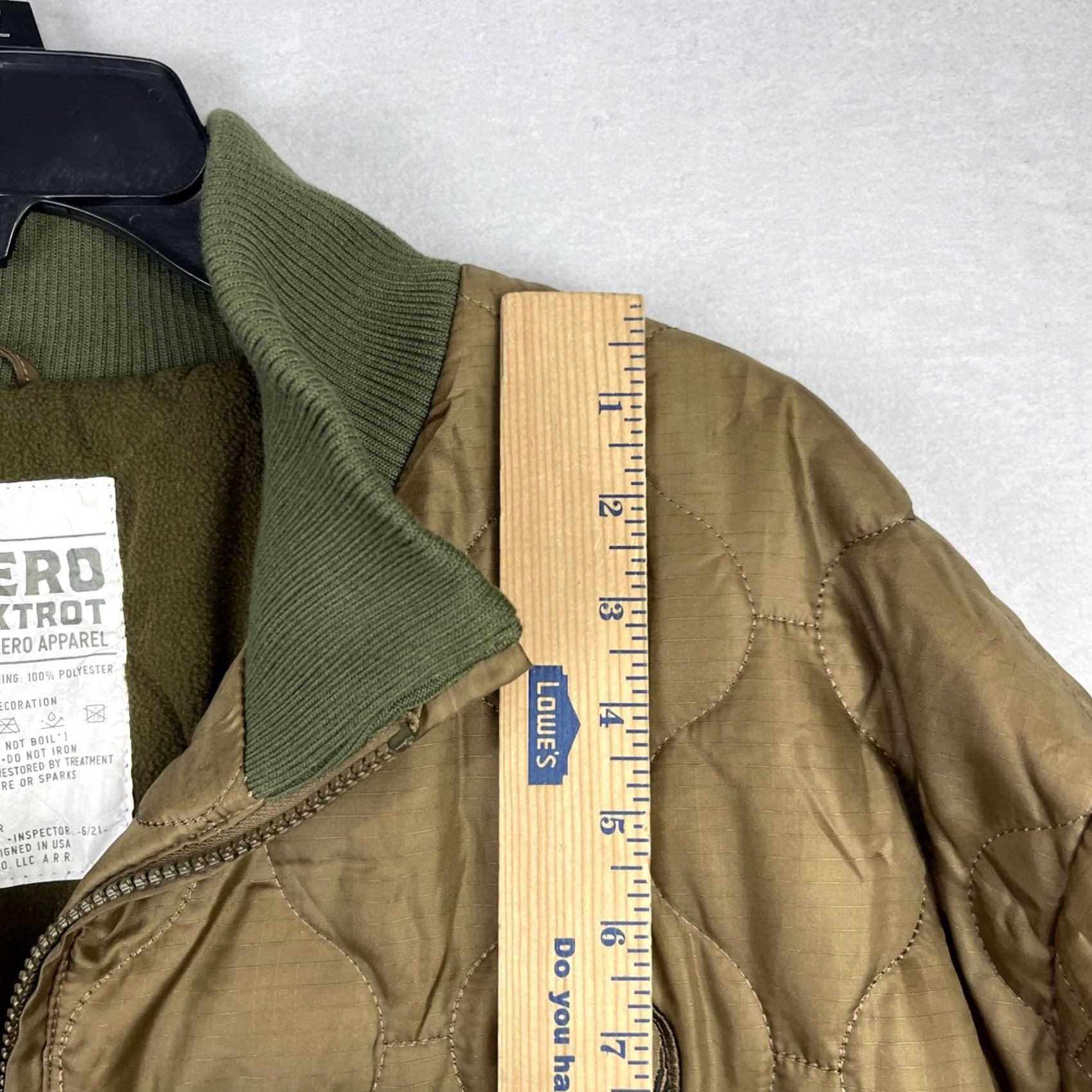 Vintage Zero Foxtrot Jacket Mens 3XL Green Quilted Bomber Fleece Lined Woobie Tanker Jacket Size US XXL / EU 58 / 5 - 7 Thumbnail