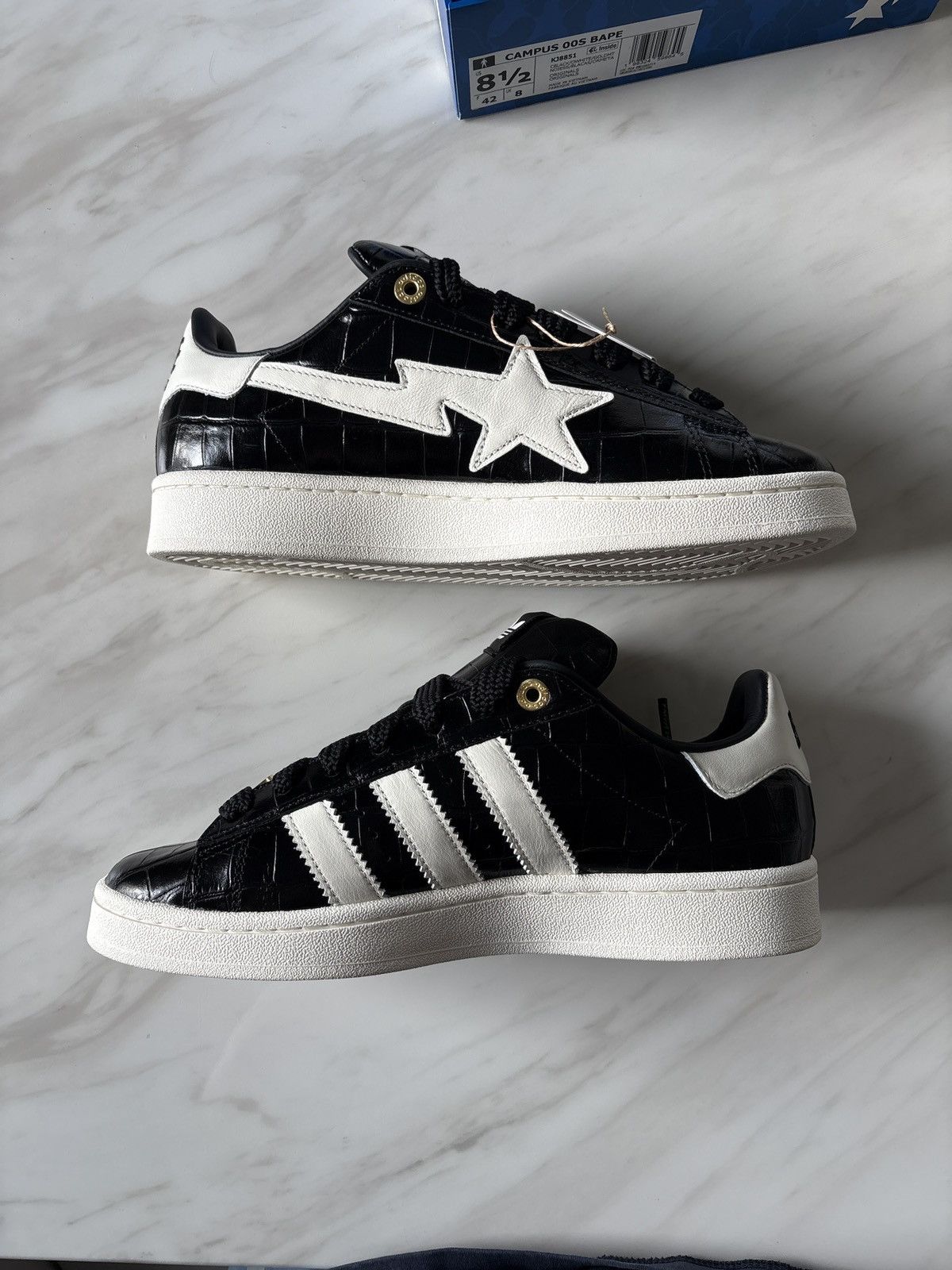 Adidas Adidas Campus Bape World Cup Black White Size US 8.5 / EU 41-42 - 3 Thumbnail