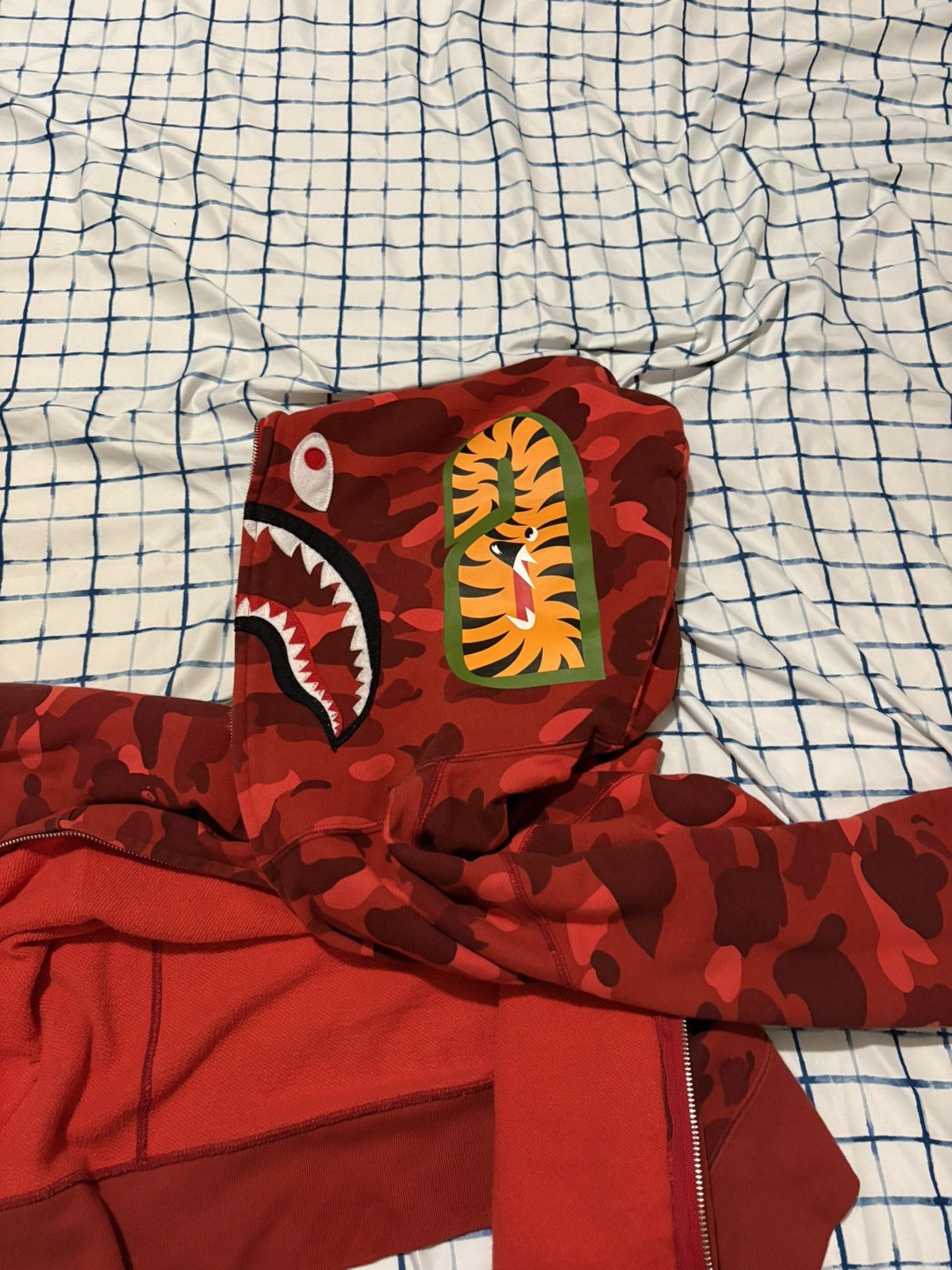 Bape Red Bape zip up hoodie Size US L / EU 52-54 / 3 - 12 Thumbnail
