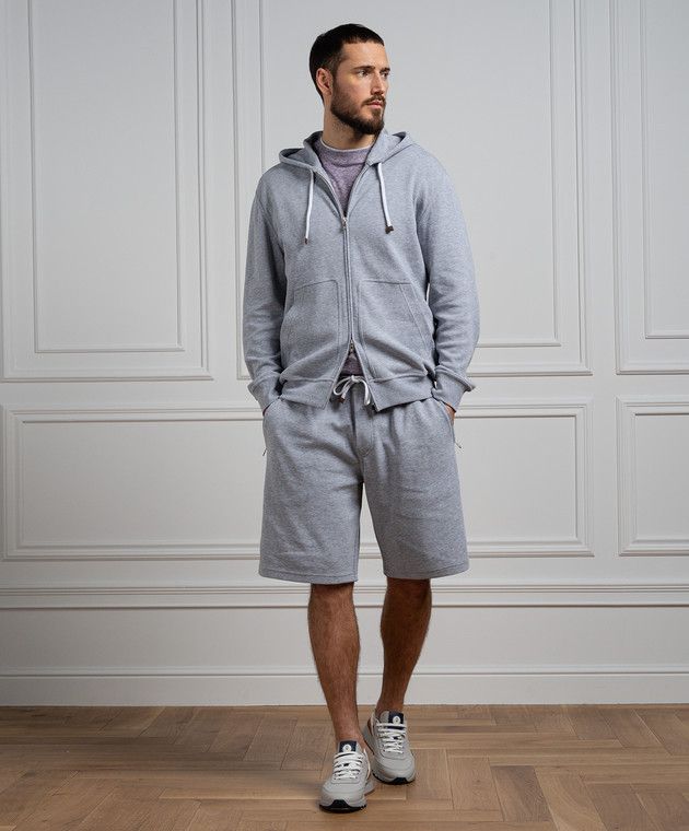 Brunello Cucinelli o1w1db10924 Cardigan in Grey Size US XXL / EU 58 / 5 - 2 Thumbnail