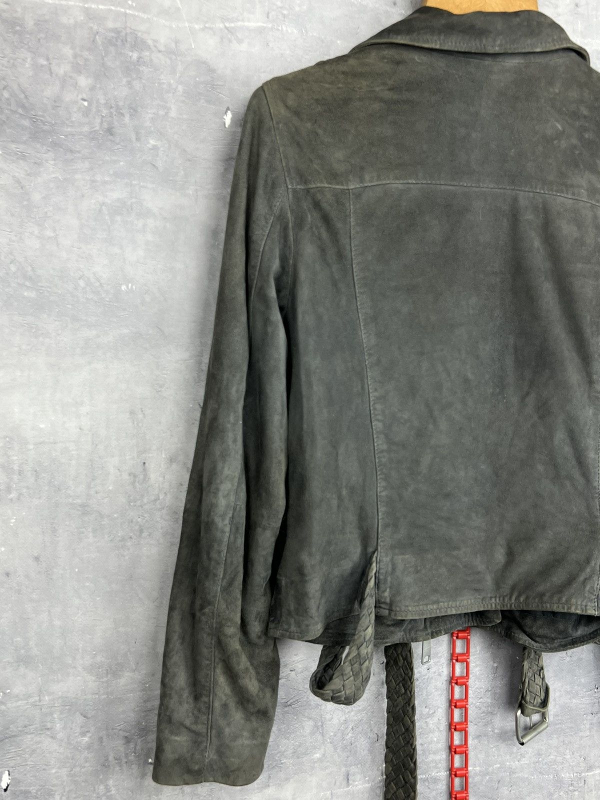 Allsaints ALLSAINTS Braided Wyatt Goat Leather Suede Biker Jacket EU36 Size S / US 4 / IT 40 - 19 Thumbnail
