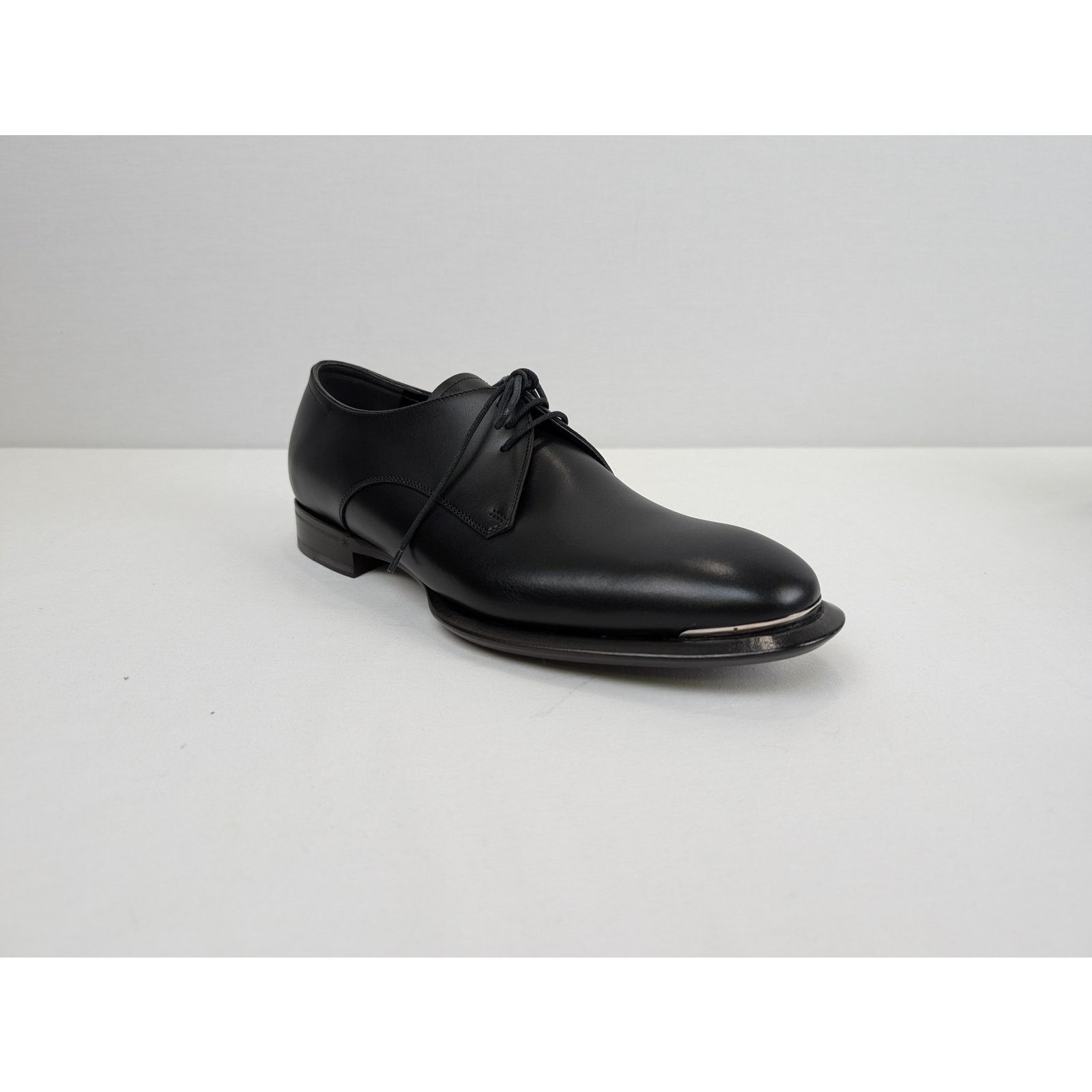 Alexander McQueen o1rshd1 Scarpa Pelle S.Cuoio Calf Boots Shoe in Black Size US 12.5 / EU 45-46 - 2 Thumbnail