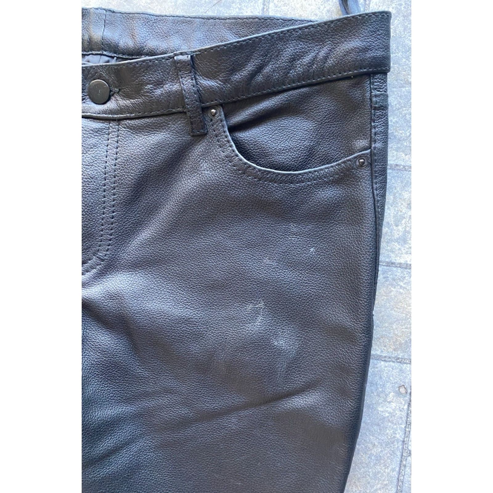 Vintage First Classics Leather Pants Women Black Size 10 Size 32" / US 10 / IT 46 - 5 Thumbnail