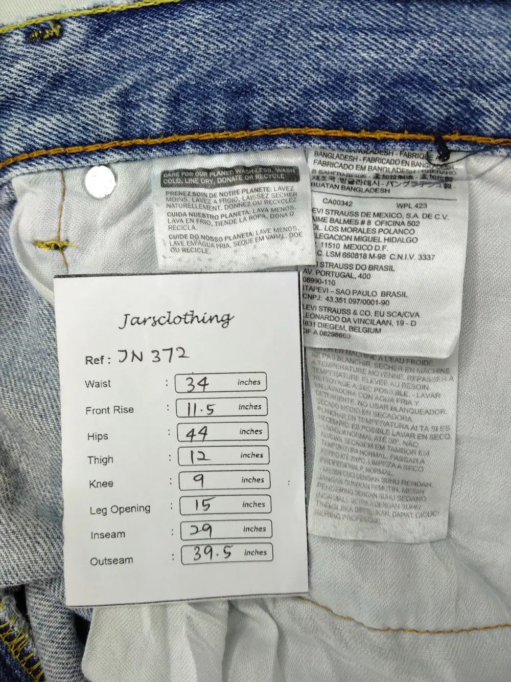 Levi's Blue Wash Levi's 505 Denim 34x29 -JN372 Size US 34 / EU 50 - 16 Thumbnail