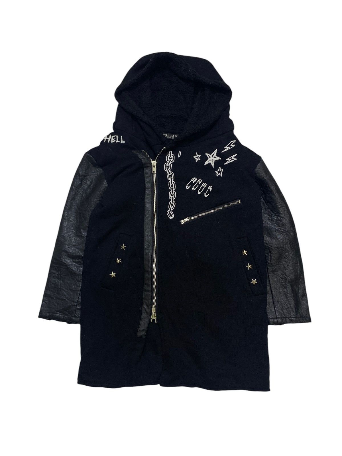 If Six Was Nine Asymmetrical leather Y2K jacket Hell Cuts Punk Size US M / EU 48-50 / 2 - 2 Thumbnail
