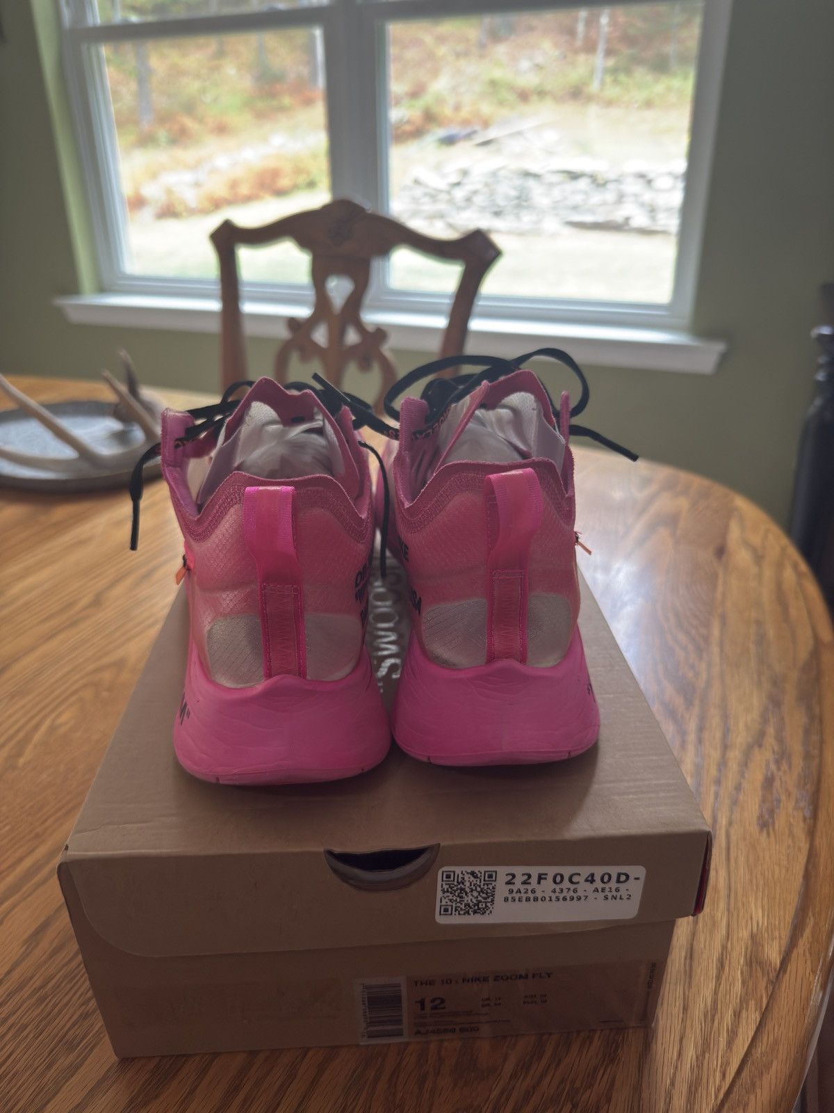 Nike × Off-White Pink tulip off white zoom fly Size US 12 / EU 45 - 5 Thumbnail
