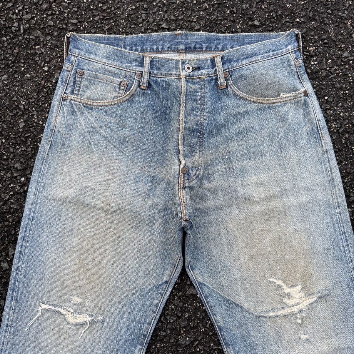 Japanese Brand Vintage EVISU button fly rippep rusty denim Size US 36 / EU 52 - 4 Thumbnail