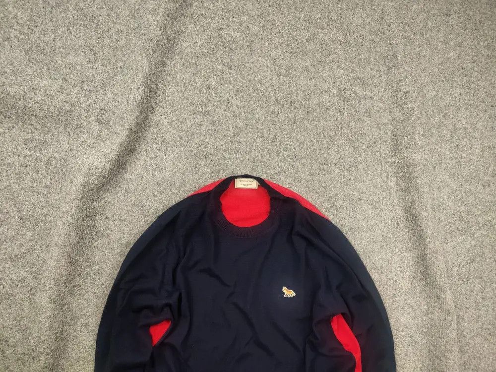 Maison Kitsune Maison Kitsuné Design Pullover Merino wool color sweater Size US L / EU 52-54 / 3 - 1 Thumbnail