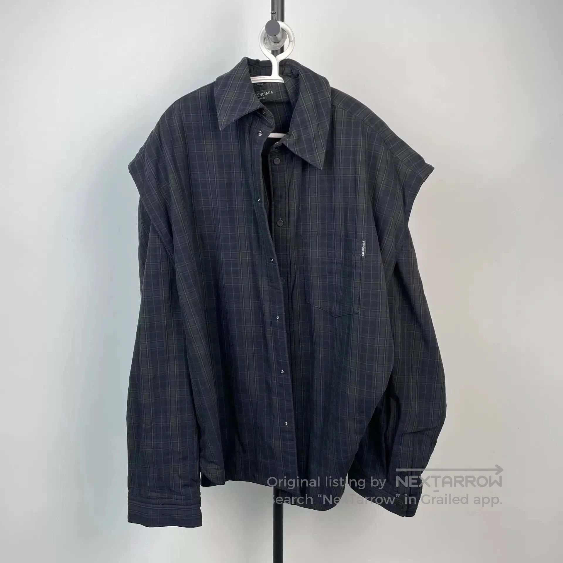Balenciaga Plaid Long Sleeve Button-Up Shirt. Size US S / EU 44-46 / 1 - 1 Thumbnail