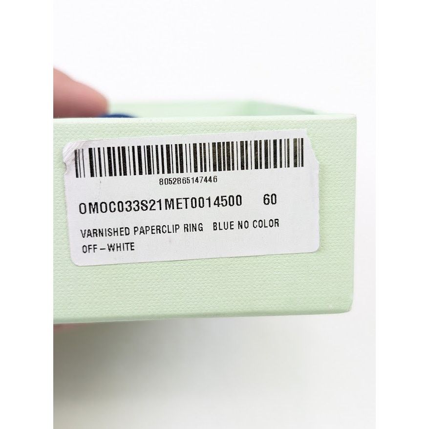 Off-White o1rshd1 Q:2 / Size: 60 / Varnished Paperclip Ring in Blue Size ONE SIZE - 14 Thumbnail