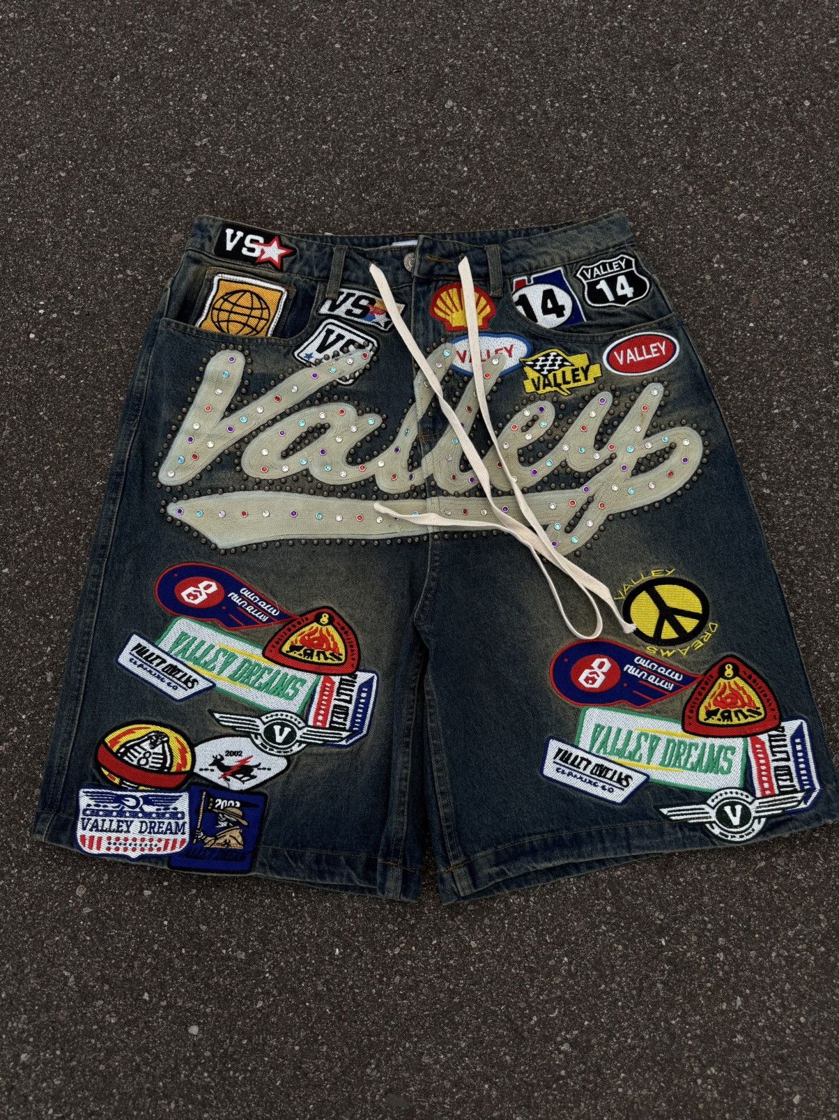 Vale Vale Blue Denim Patchwork Shorts Size 38 (Brand New) Size US 38 / EU 54 - 1 Thumbnail