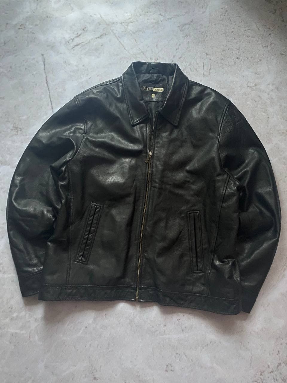 Vintage Leather Bomber Jacket Moto Y2K Schott Style