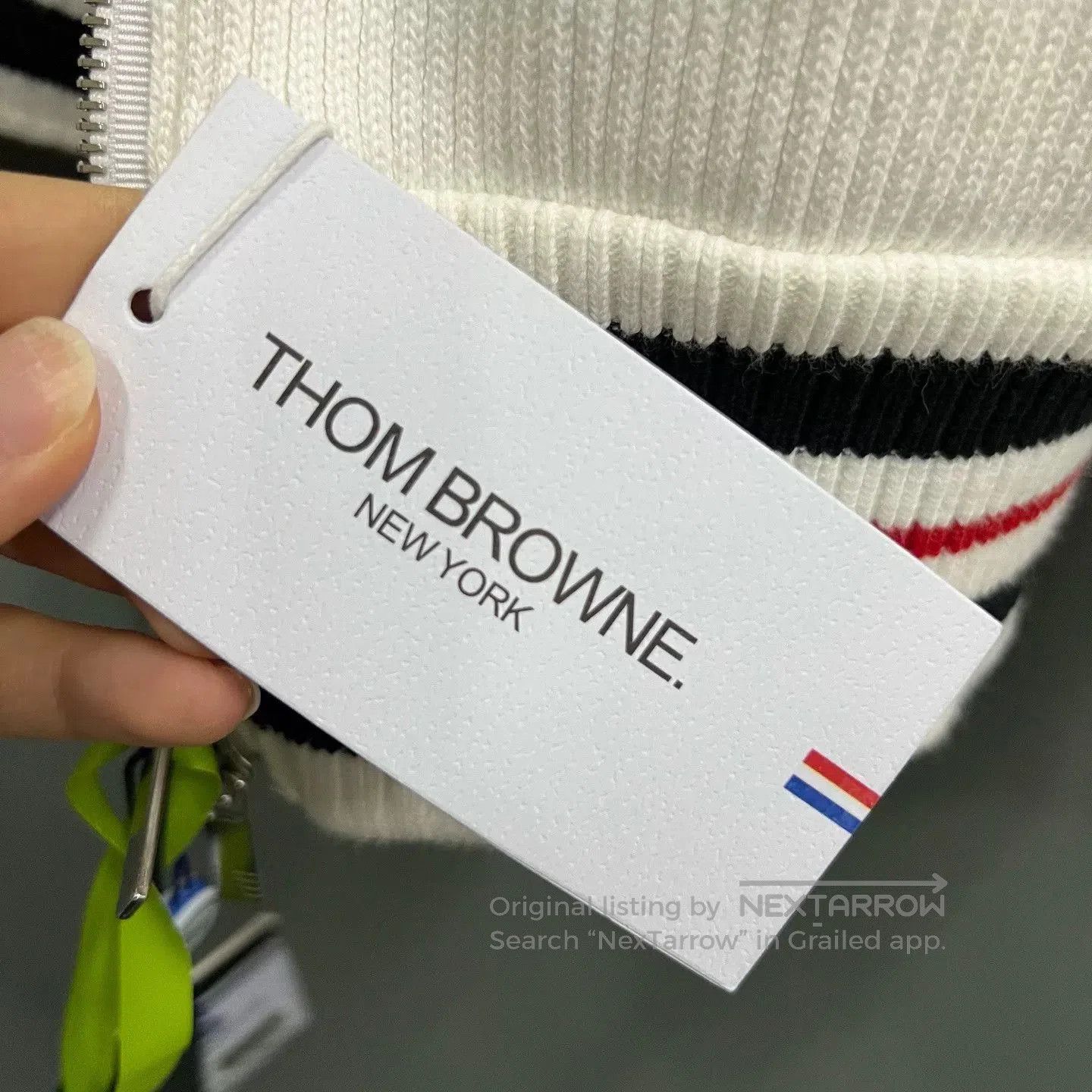 Thom Browne thom browne white stripe zip hoodie. Size US XXS / EU 40 - 5 Thumbnail