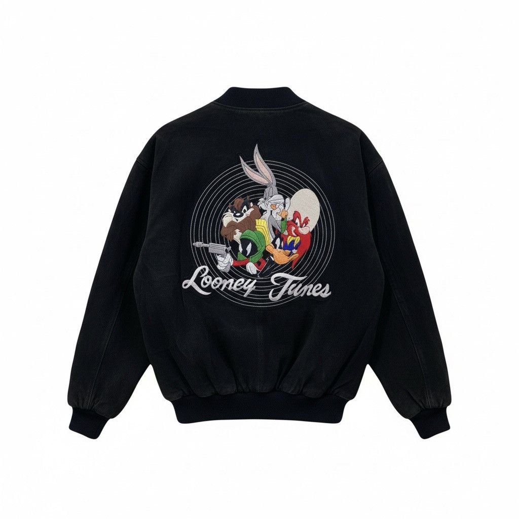 Cartoon Network Vintage Looney Tunes Embroidered Logo Leather Jacket Size US S / EU 44-46 / 1 - 2 Thumbnail