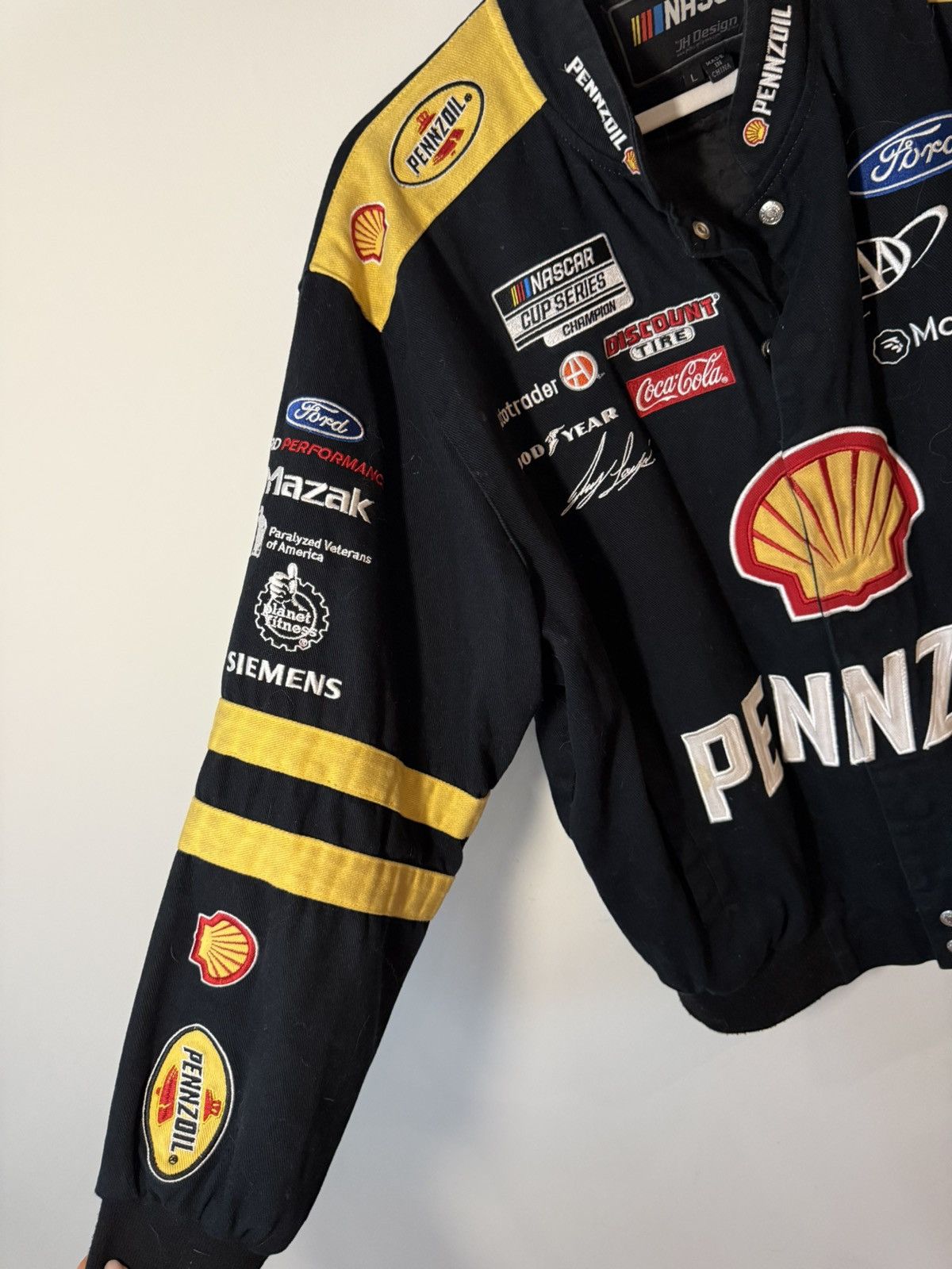 JH Design × NASCAR Vintage NASCAR Bomber Jacket – Black, Patches, Racing Size US L / EU 52-54 / 3 - 3 Thumbnail