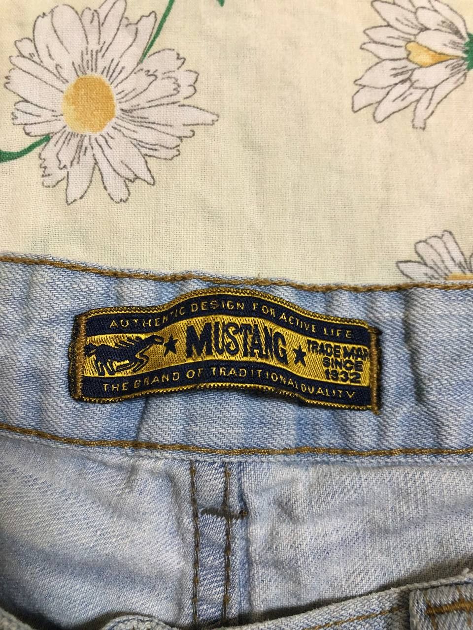 Mustang Vintage 70s Mustang Denim Jeans: High Waisted Distressed Size US 32 / EU 48 - 13 Thumbnail
