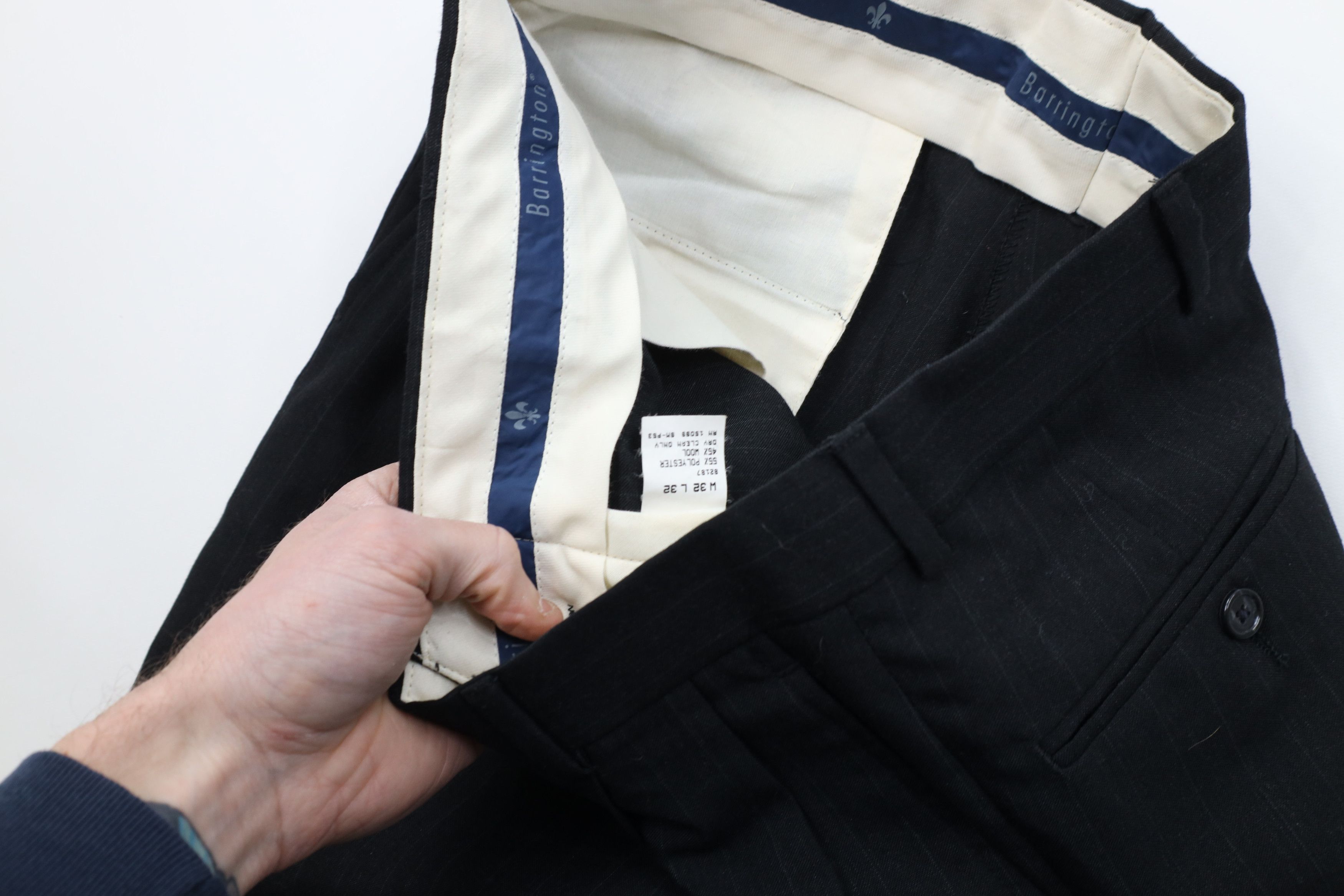 Vintage Vintage 90s Streetwear Knit Pinstriped Wide Leg Chino Pants Size US 32 / EU 48 - 8 Thumbnail