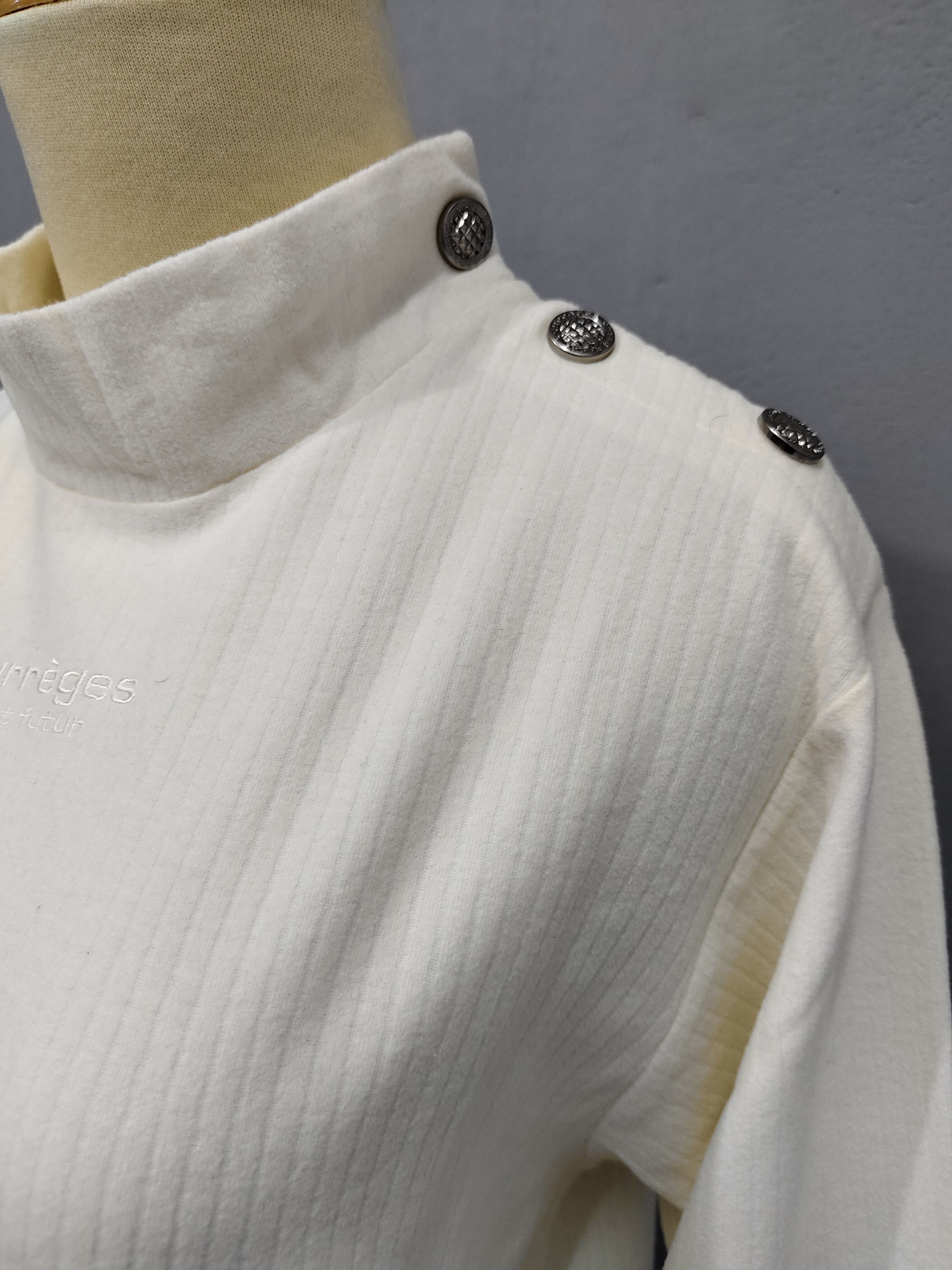Courreges RARE 🇫🇷 Vtg Courreges Center Logo Embroidered Turtleneck Size L / US 10 / IT 46 - 4 Thumbnail