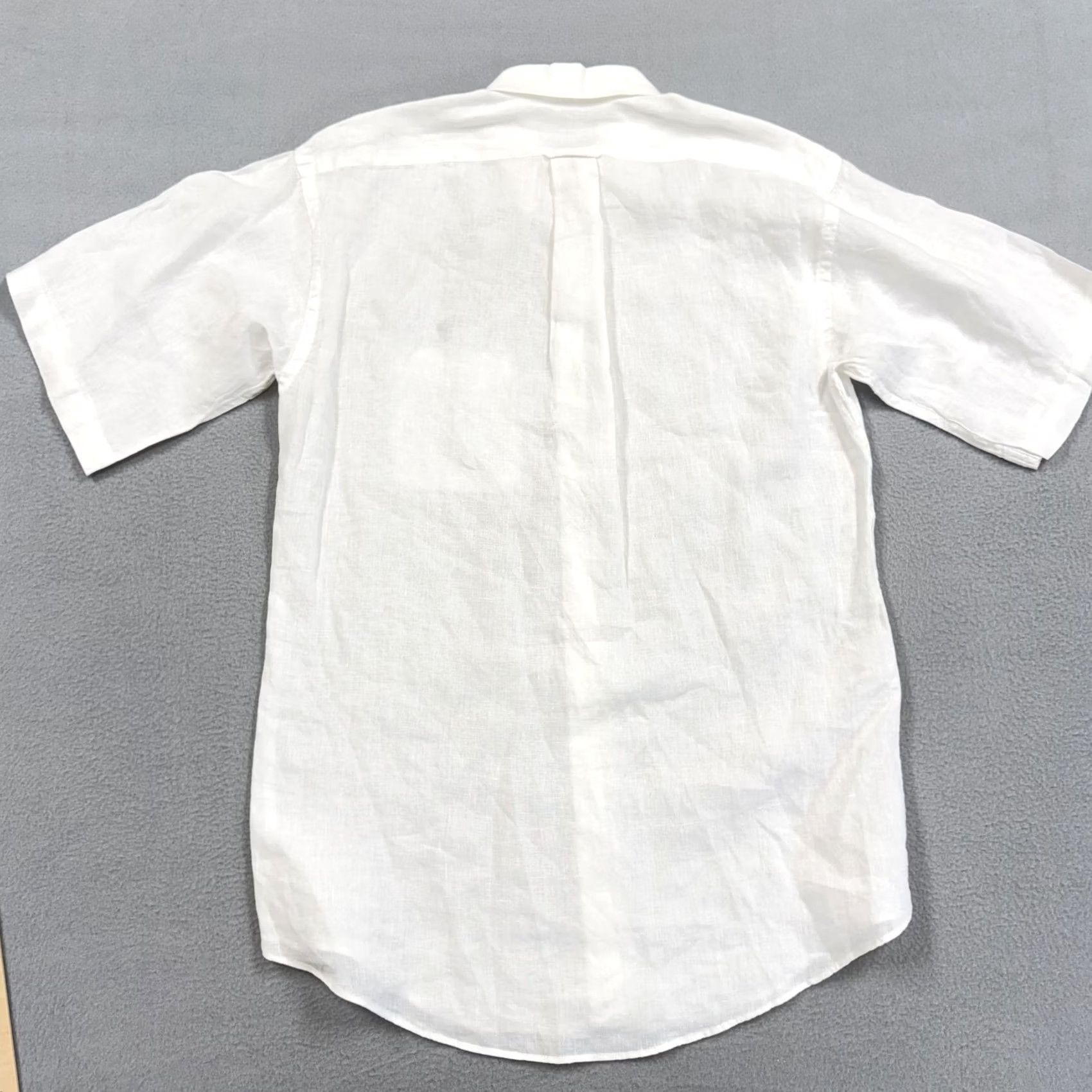 Vintage M. Dumas & Sons Shirt Mens Small White Linen Short Sleeve Button Down Casual Size US S / EU 44-46 / 1 - 5 Thumbnail