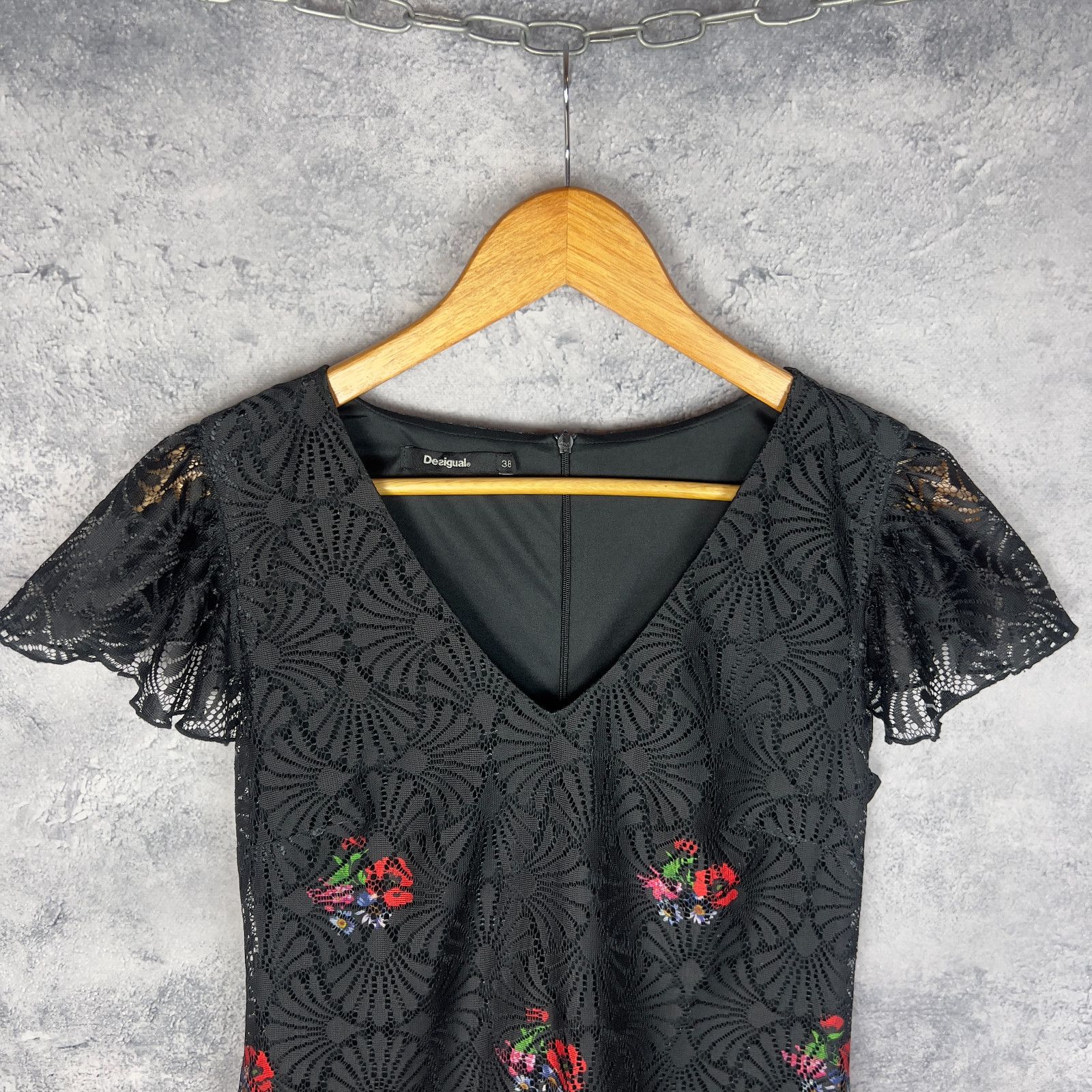 Desigual Desigual Dress Women s Size 38 Black Short Sleeve ` Size XS / US 0-2 / IT 36-38 - 2 Thumbnail
