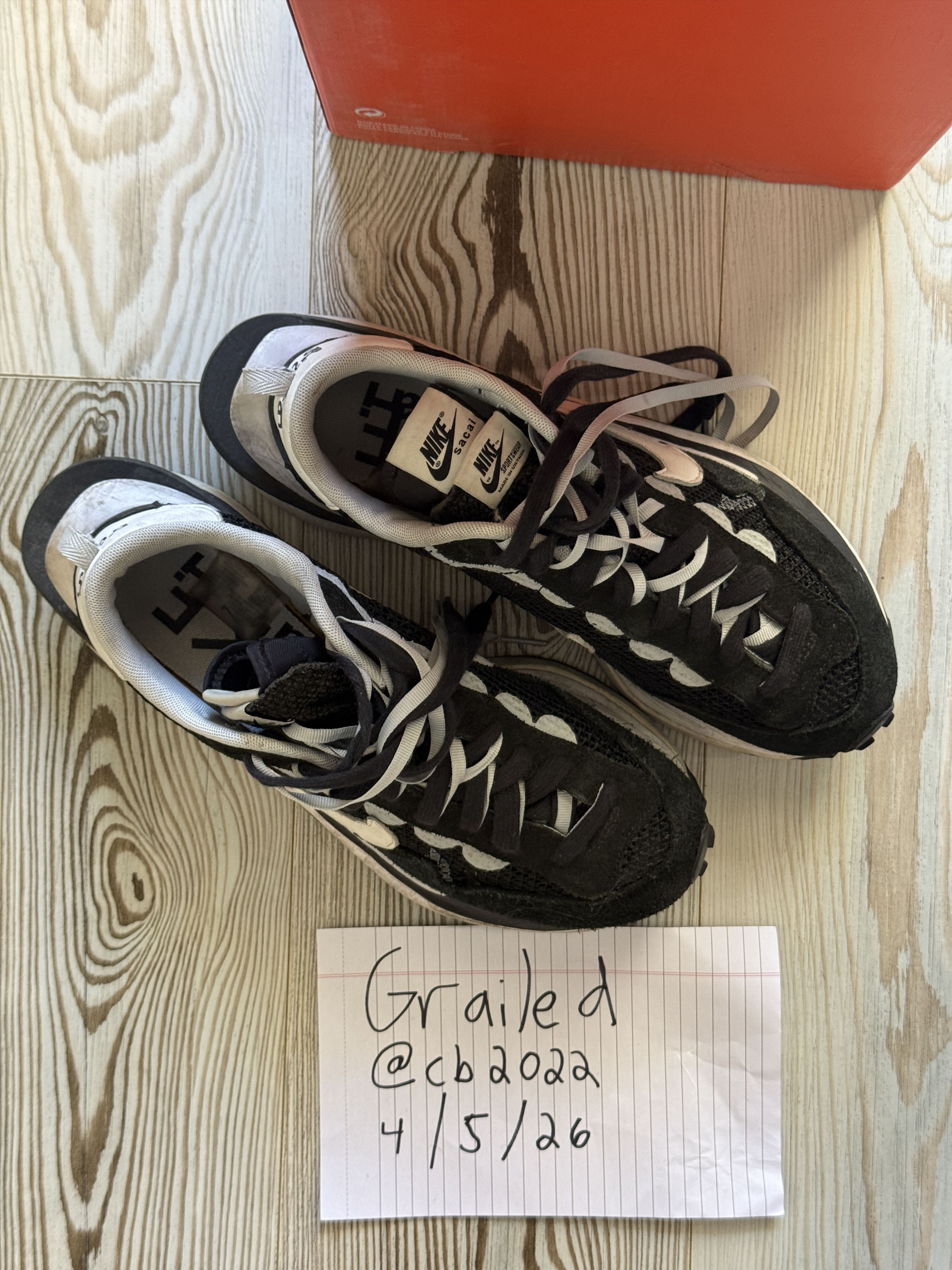 Nike × Sacai NIKE X SACAI VAPORWAFFLE BLACK Size US 9 / EU 42 - 3 Thumbnail