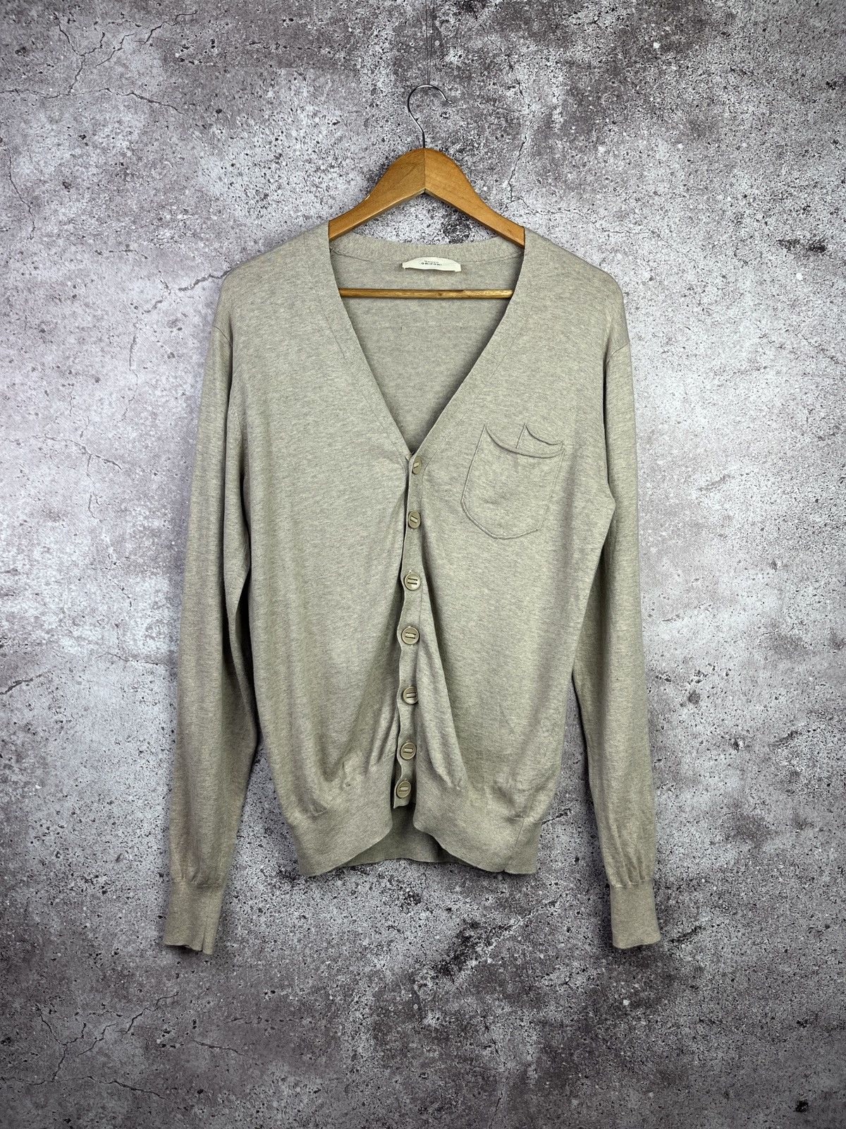 Grifoni Mauro Grifoni Cardigan Size 50 Beige ItalianDesigner Sweater Size US M / EU 48-50 / 2 - 1 Thumbnail