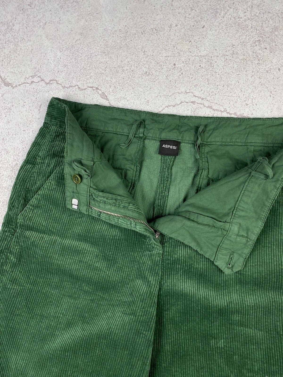 Aspesi Aspesi Womens Cotton Corduroy Wide Cropped Pants Size 28" / US 6 / IT 42 - 4 Thumbnail