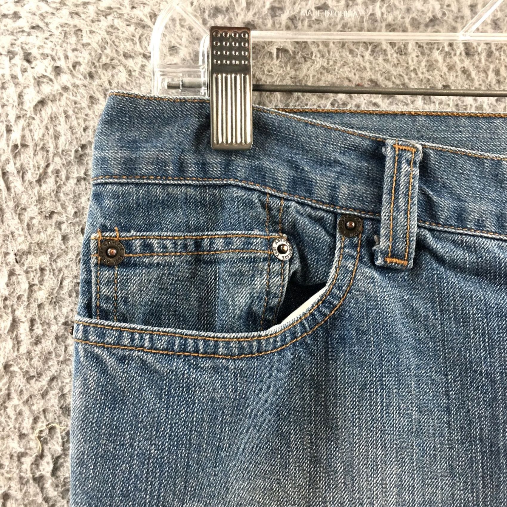 Abercrombie & Fitch Abercrombie & Fitch Jeans Womens 4 Straight Leg Blue Cotton Denim Mid Rise Zip Fly Size 27" / US 4 / IT 40 - 3 Thumbnail