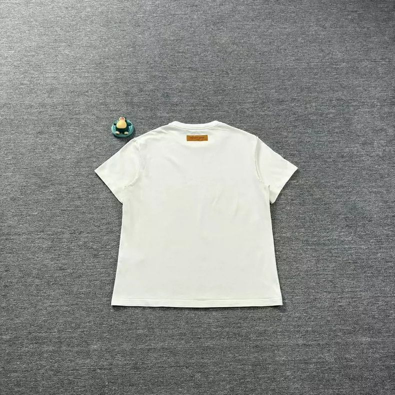 Louis Vuitton LV White Crane Print Short Sleeve TShirt-2506 Size US XXL / EU 58 / 5 - 3 Thumbnail