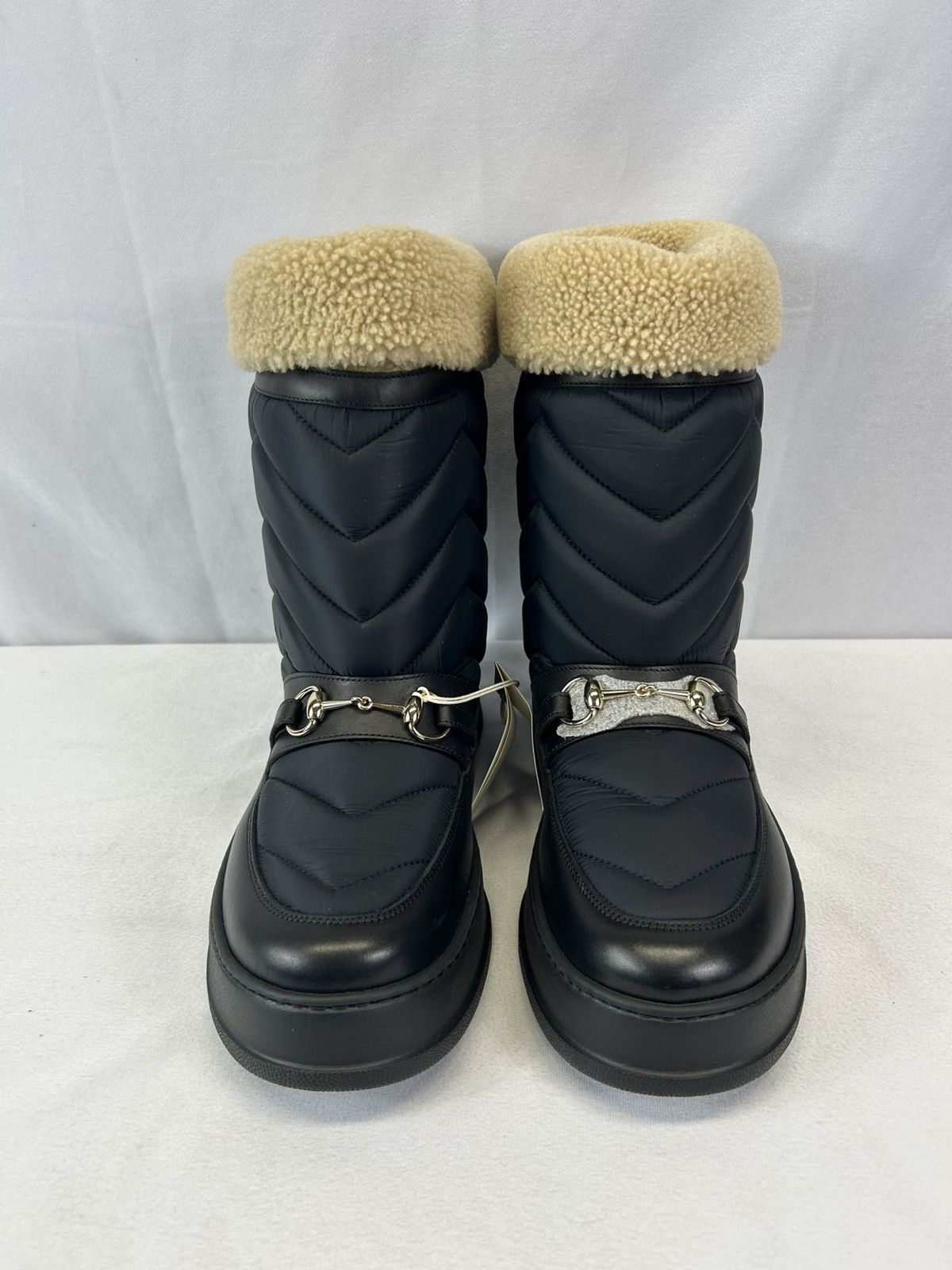 Gucci GUCCI - Horsebit Shearling-Trimmed Quilted Size US 10 / EU 43 - 3 Thumbnail