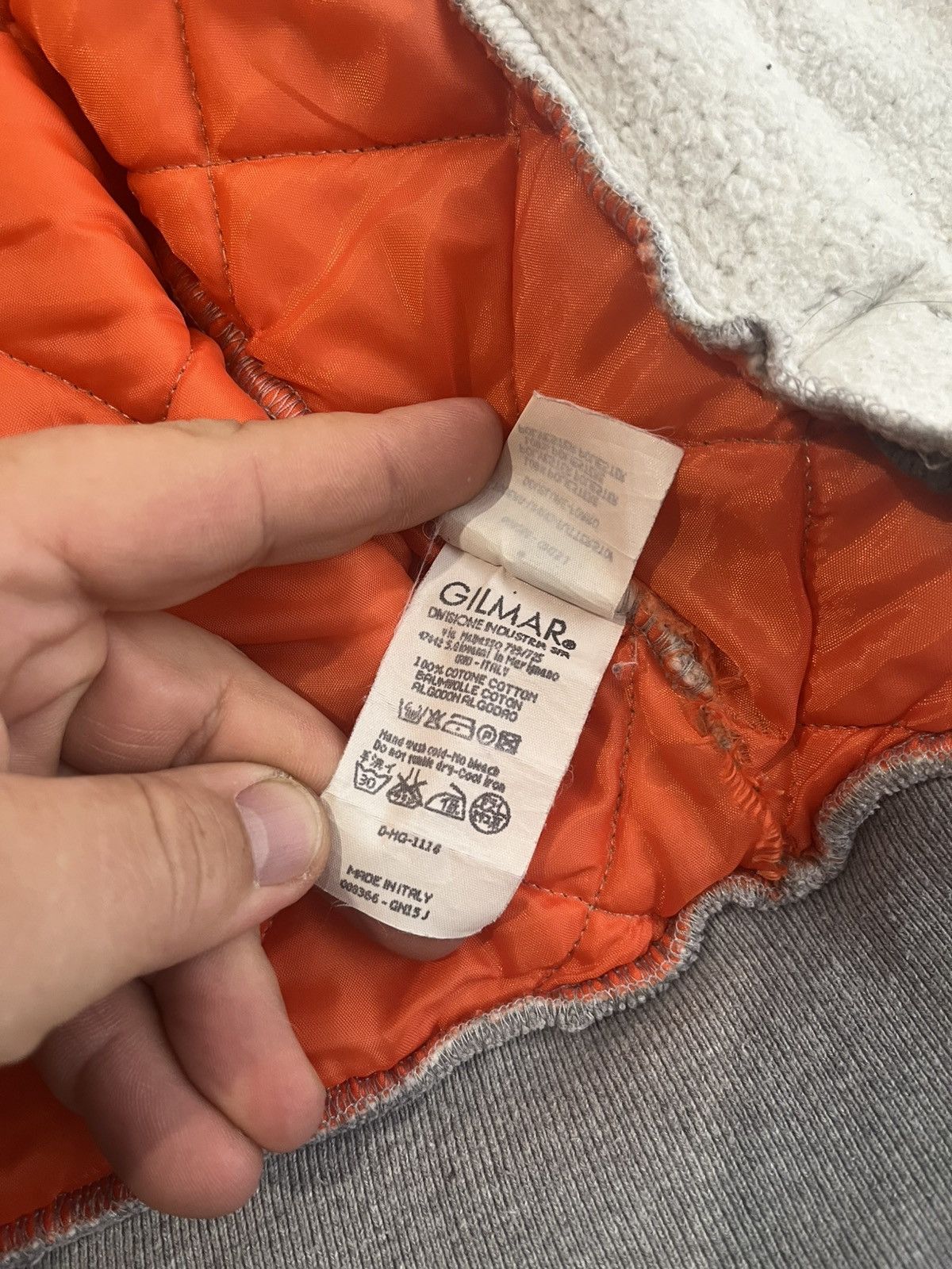 Iceberg ICEBERG Quilted Zip Jacket “Ice B/Iceberg”Grey Made in Italy Size US M / EU 48-50 / 2 - 12 Thumbnail