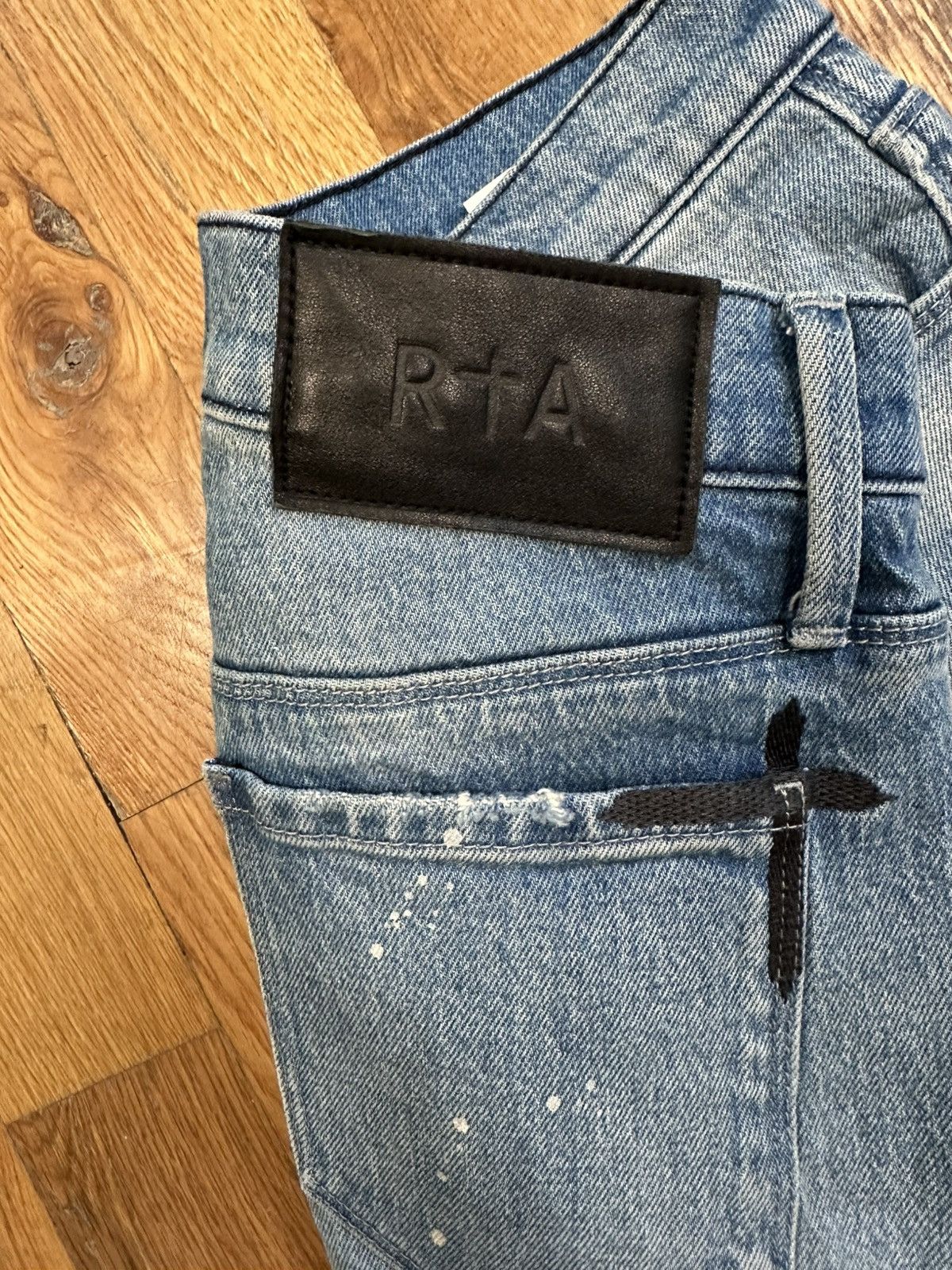 Rta Rta Small White Spell Distressed Blue Denim Jeans Size 30 Size US 30 / EU 46 - 4 Thumbnail