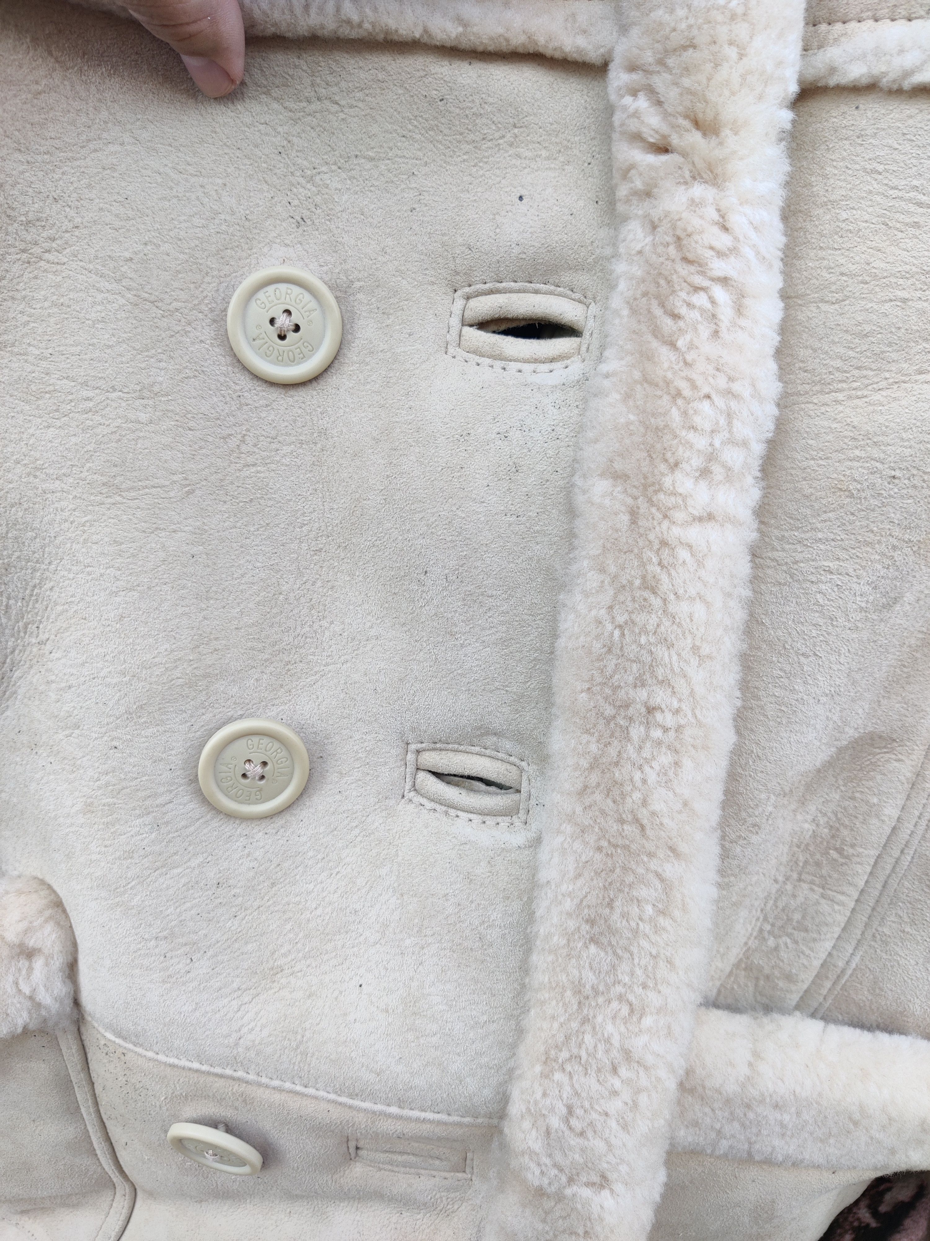 Other Vintage Georgia Shearling Sherpa Faux Fur Leather Jacket Size US M / EU 48-50 / 2 - 7 Thumbnail